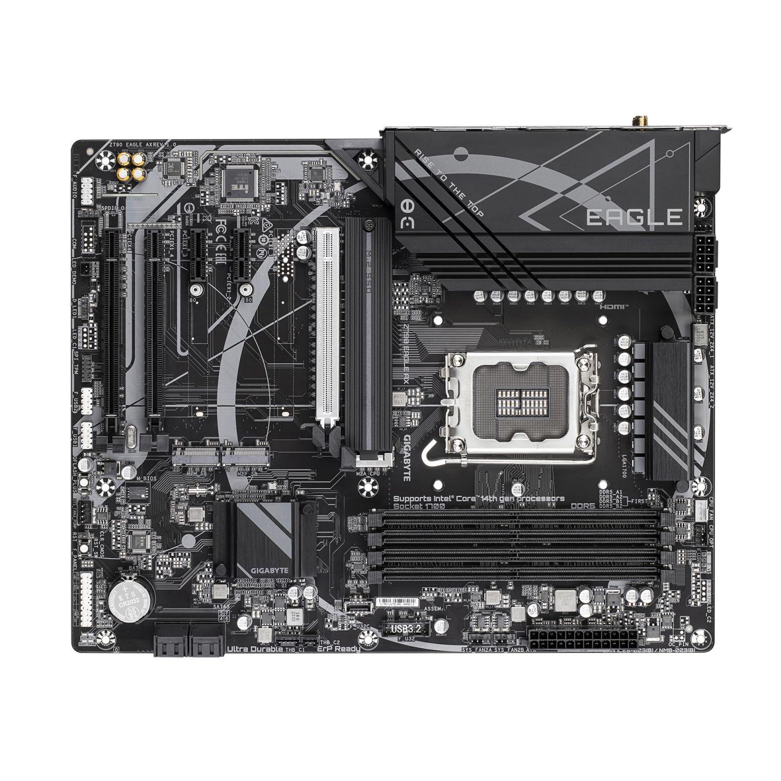 Z790 Eagle AX Emaplaat – Toetab Intel Core 14. põlvkonna protsessoreid, 12+1+1-faasiline digitaalne VRM, kuni 7600MHz DDR5 (OC), 3x PCIe 4.0 M.2, Wi-Fi 6E, 2.5GbE LAN, USB 3.2 Gen 2 – kasutusnäide