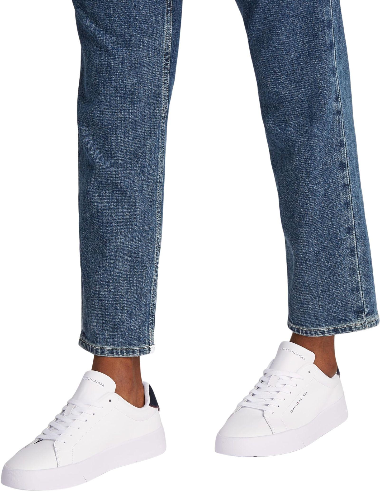 Tommy Hilfiger meeste nahast Court Sneaker Detail Essential, valge (White/Desert Sky), 44 – lisavaade