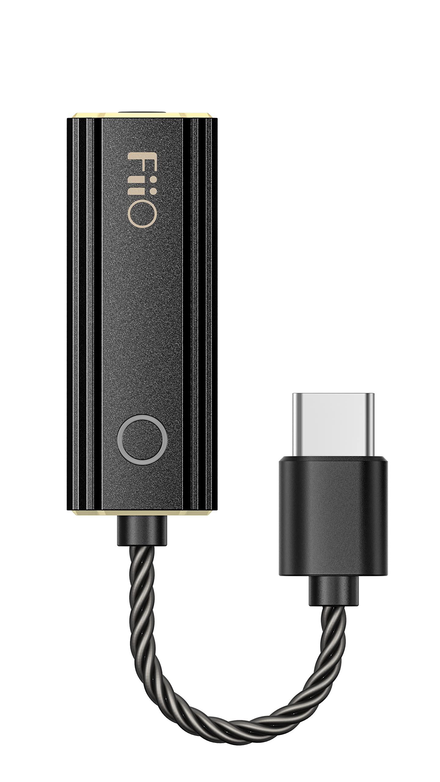 FiiO JadeAudio KA1 kõrvaklapivõimendi, väike USB-DAC, kõrglahutusega, 3,5 mm, kadudeta heli, nutitelefonidele/PC-le/sülearvutitele/mängijatele (tüüp C, must)