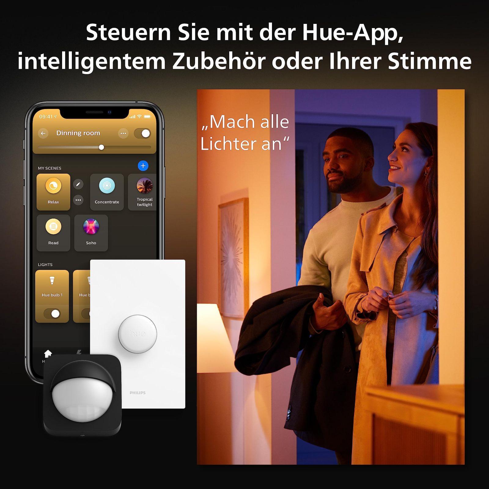 Philips Hue White & Color Ambiance Surimu paneel, 30×30 cm, hämardatav, kuni 16 miljonit värvi, juhitav rakenduse kaudu, ühilduv Amazon Alexa (Echo, Echo Dot) süsteemiga – pilt 6