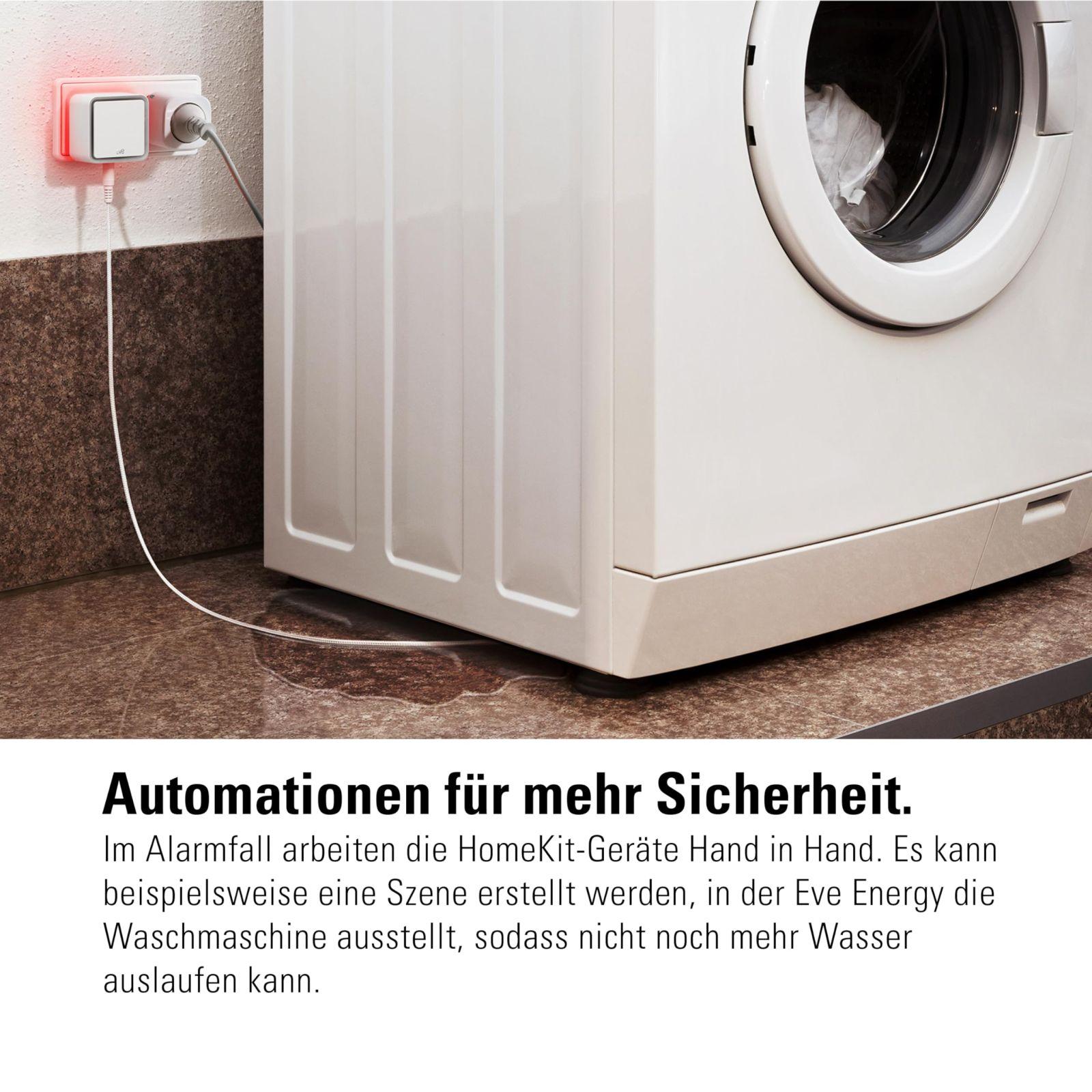 Eve Water Guard (Apple Home) – Nutikas veelekkeandur, 2 m andurikaabel (pikendatav), 100 dB, veehäire iPhone’ile, iPadile, Apple Watchile, Bluetooth, Thread – pilt 7