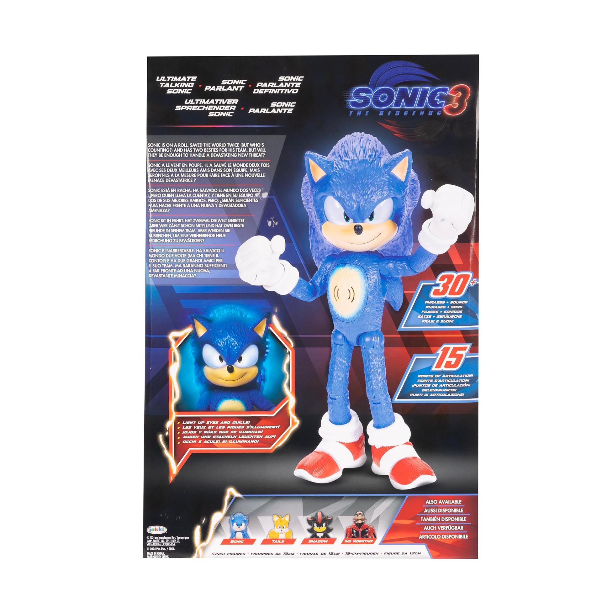 Sonic 3 Filmi Kollektsiooni Funktsionaalne Kaisuheelik, Sinine – pilt 6