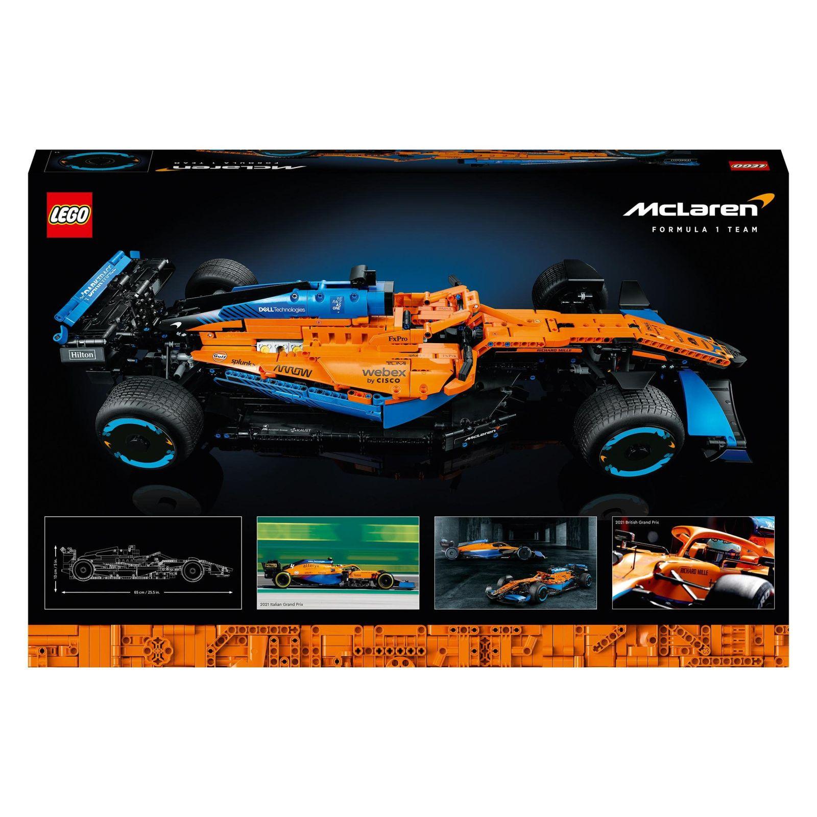 LEGO Technic McLaren Vormel 1 Võidusõiduauto, Komplekt Täiskasvanutele, 1 434-osaline F1-Motospordi Mudelikomplekt, Kingitus Meestele, Naistele, Kollektsionääridele ja Kodu Dekoratsiooniks 42141 – pilt 7