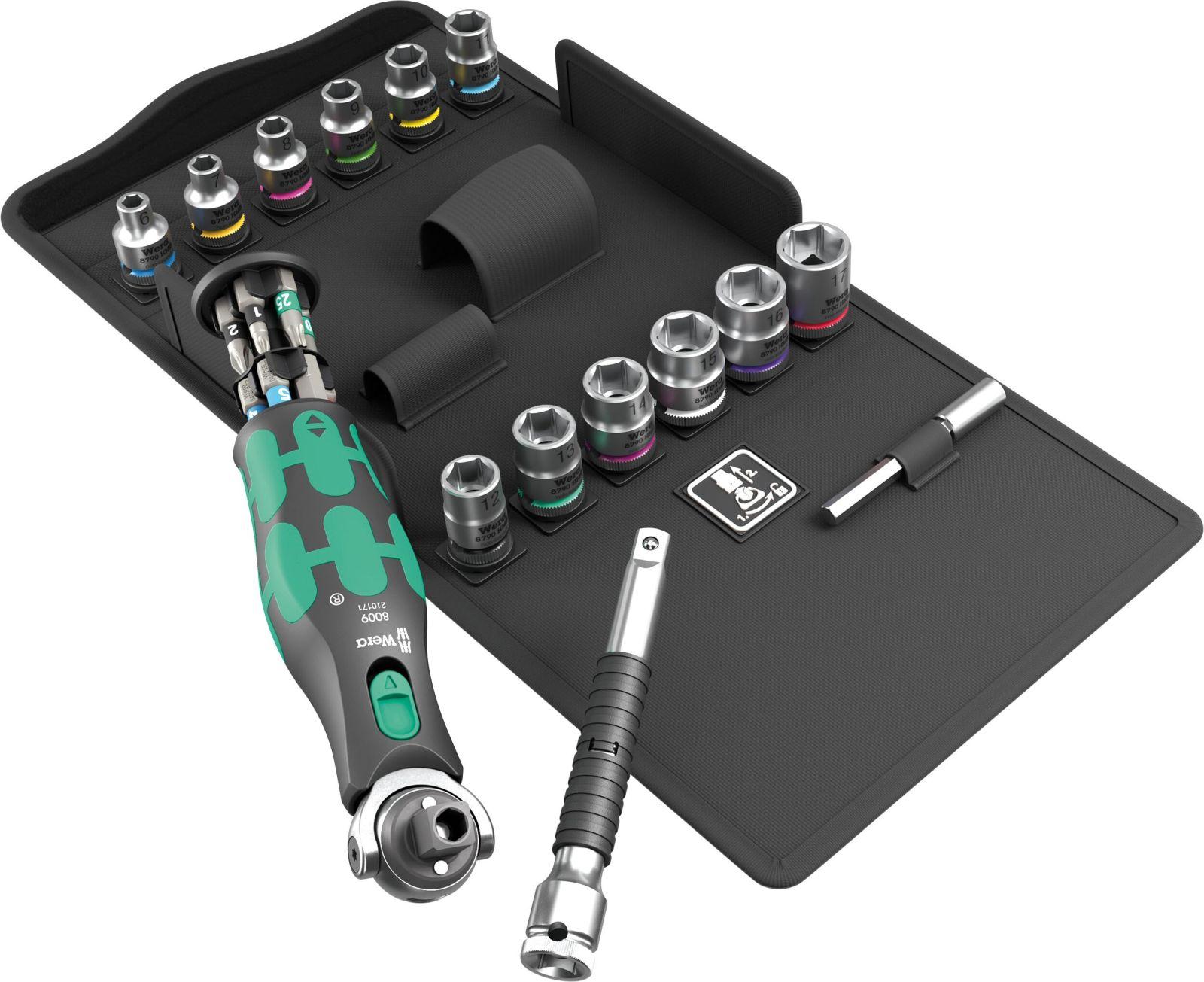 Wera 05004284001 8009 Zyklop Pocket Set 3, narrede komplekt, 27-osaline