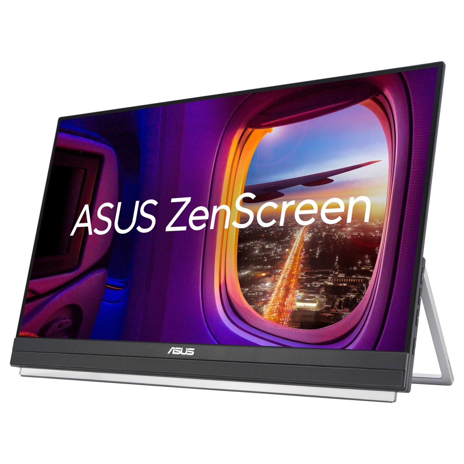 ASUS ZenScreen MB229CF – 22-tolline kaasaskantav USB-monitor – Full HD 1920×1080, USB Type-C 60 W, HDMI, automaatne pööramine, tugijalg – 100Hz IPS-paneel, 16:9, peegeldusvastane, 2.1 kõlarid