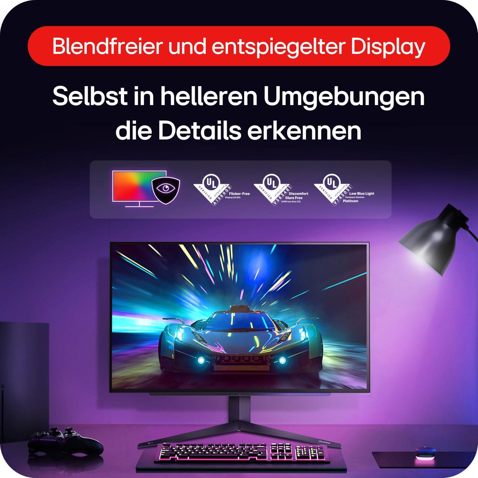 LG Electronics 27GS93QE-B.AEU UltraGear™ OLED mängumonitor 27″, 2560 x 1440, 16:9, 0,03 ms GtG, 240 Hz, HDR10, DisplayHDR™400 TRUE BLACK, DCI-P3 98,5%, NVIDIA G-Sync™, AMD FreeSync™ – Must – pilt 8