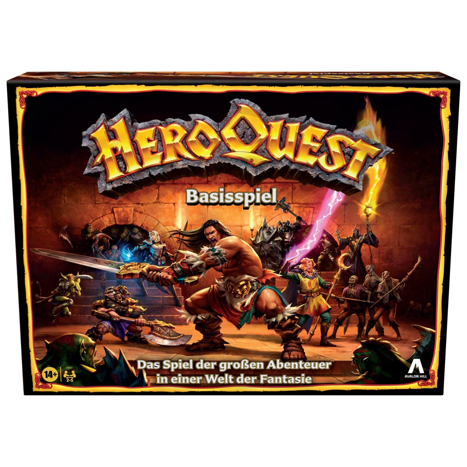 Avalon Hill HeroQuest Baasmäng, Dungeon Crawler fantaasia-seiklusmäng miniatuuridega, alates 14. eluaastast, 2–5 mängijale