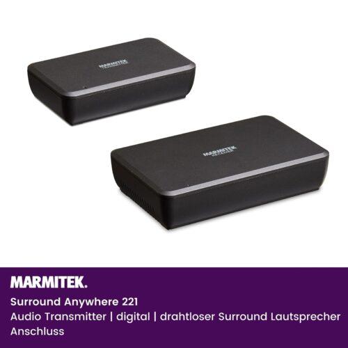 Marmitek juhtmevaba audiosaatja kõlaritele - Surround Anywhere 221 - Digitaalne latentsusvaba ülekandmine - juhtmevaba surround-kõlarite ühendus - ühenda kaks kõlarit juhtmevabalt