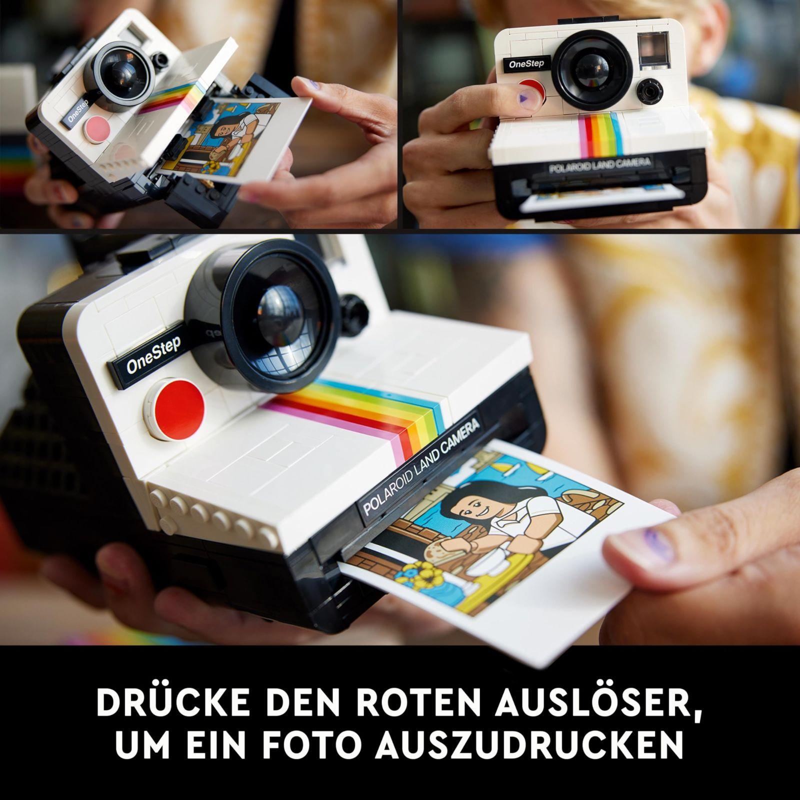 LEGO Ideas Polaroid OneStep SX-70 Kaamera Komplekt Täiskasvanutele, Autentsete Detailidega Kogumisobjekt, Loominguline Tegevus ja Fotograafia Kingitus Meestele, Naistele ja Teismelistele 21345 – pilt 6