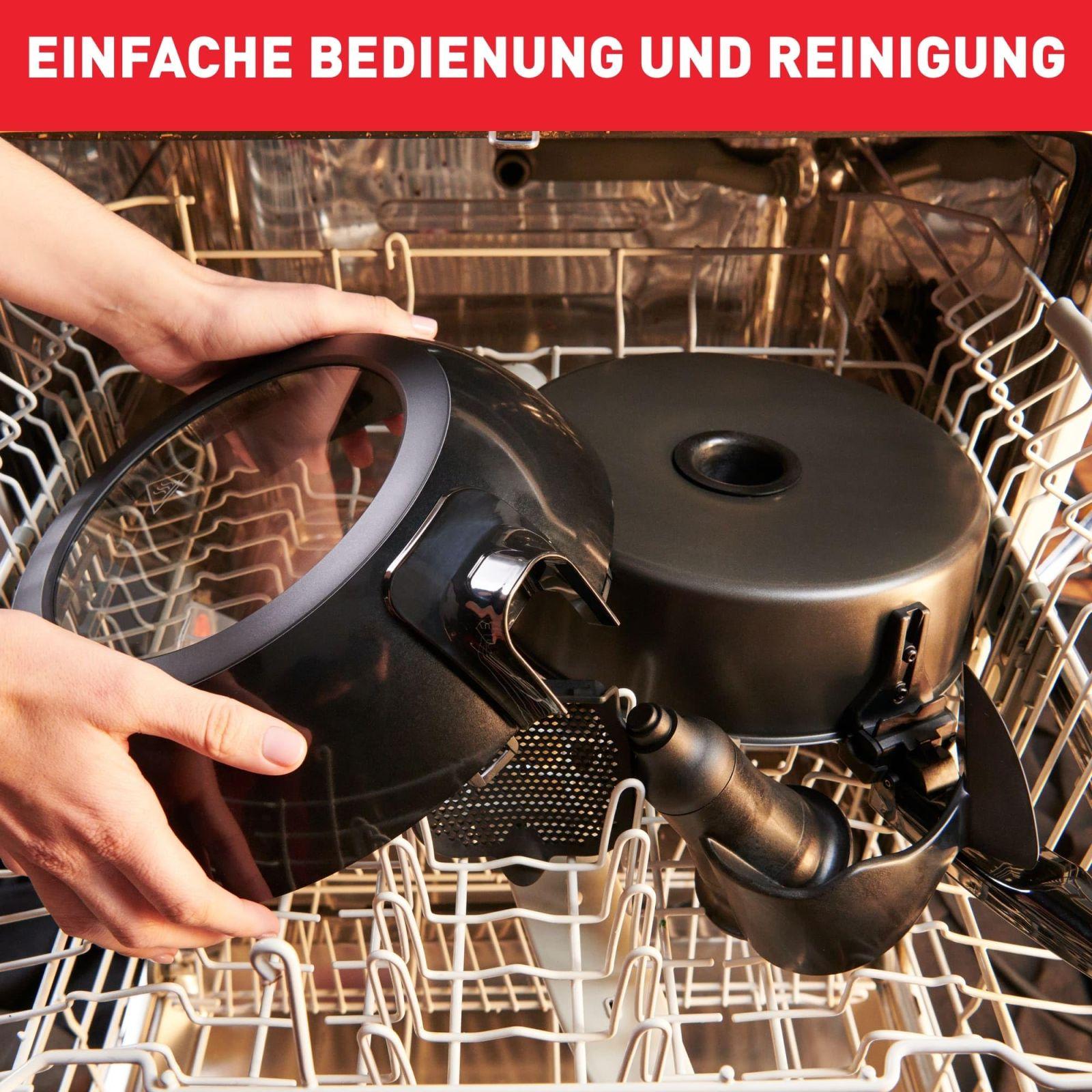 Tefal ActiFry Extra kuumaõhufritüür, AirFryer segamisvarrega, ei vaja raputamist, 1550 W, 1,2 kg, 6 inimesele, High Speed Airflow, taimer, energiasäästlik, tervislik fritüür ilma õlita, must, FZ7228 – pilt 8