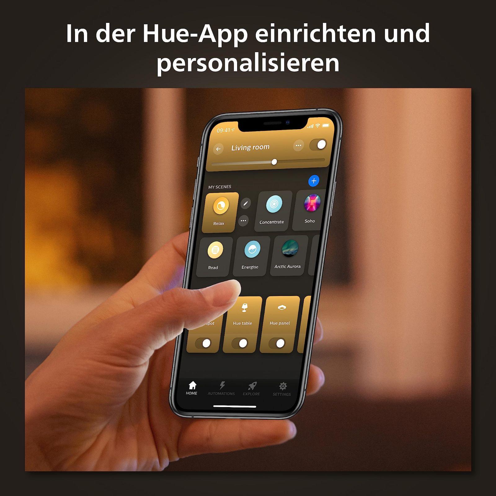 Philips Hue White & Color Ambiance Surimu paneel, 30×30 cm, hämardatav, kuni 16 miljonit värvi, juhitav rakenduse kaudu, ühilduv Amazon Alexa (Echo, Echo Dot) süsteemiga – pilt 8