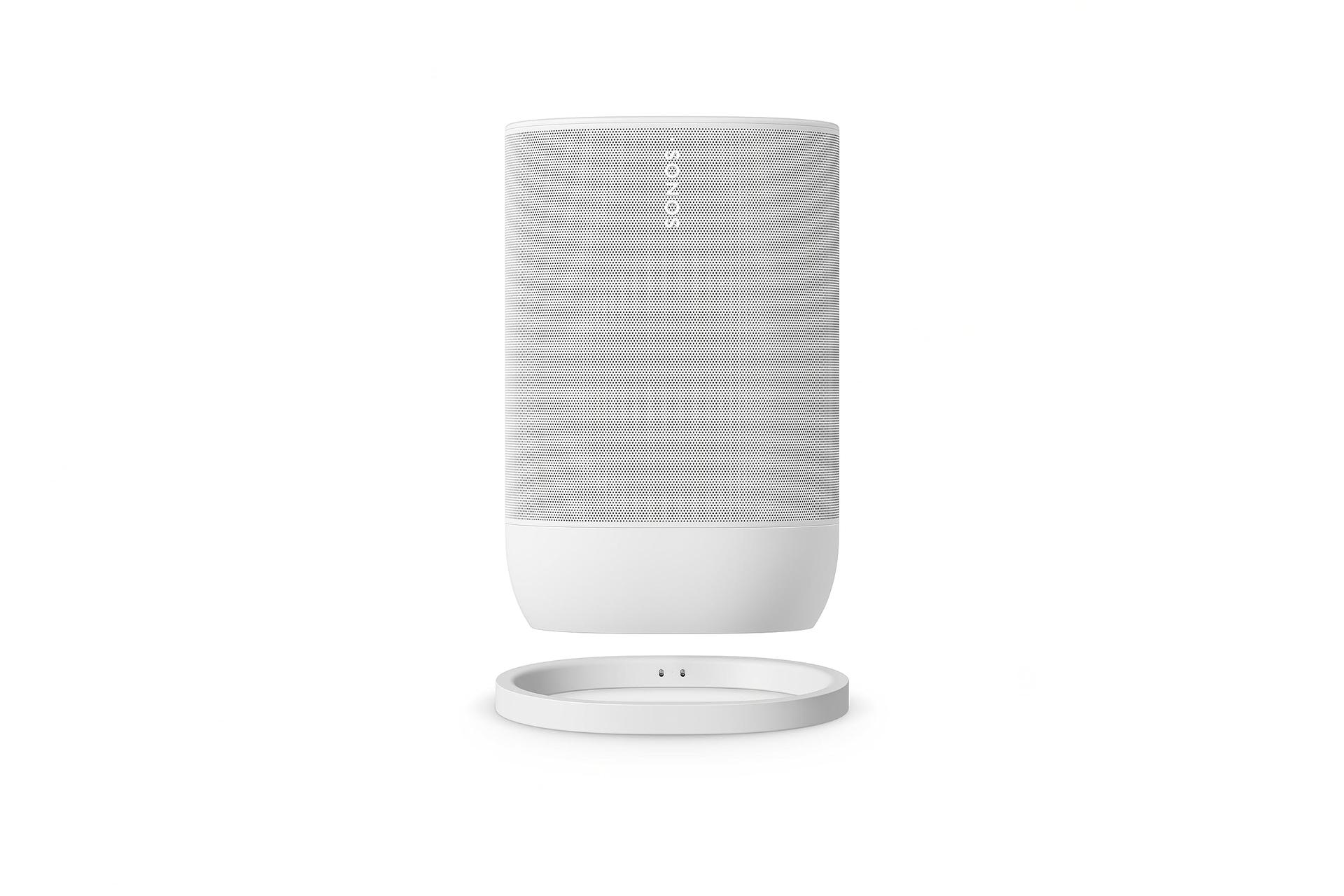 Sonos Move 2 | Kaasaskantav WiFi kõlar WiFi ja Bluetoothiga, ühilduv Amazon Alexaga, vähemalt 24 tundi aku kestvust ja juhtmevaba laadimisjaam – Valge – detailne vaade