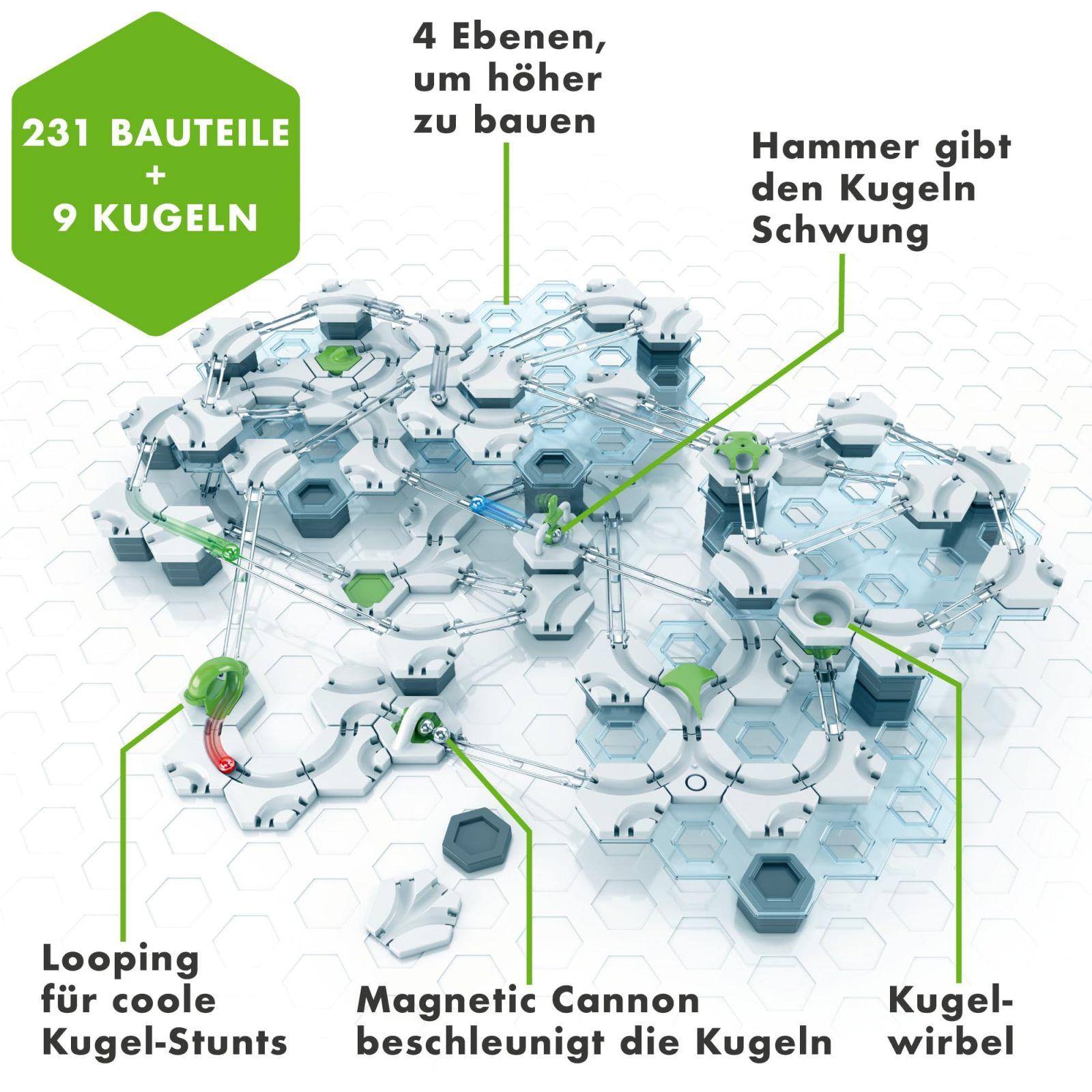Ravensburger GraviTrax Starter-Set XXL 22416 – GraviTrax stardikomplekt sinu kuulirajale – Mängu- ja konstruktsioonikomplekt alates 8. eluaastast, kombineeritav kõigi toodetega, võimalik kasutada iseseisvalt – detailne vaade