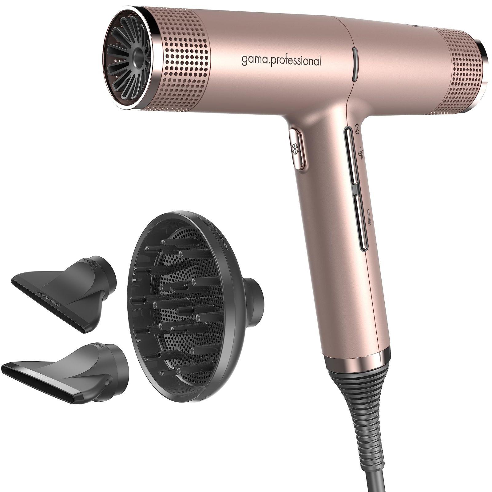 GA.MA Italy Professional, iQ Perfect föön, ultrakerge föön intelligentse harjadeta mootoriga, Oxy-Active-tehnoloogiaga säravaks, kahuvabaks juuksehoolduseks, 1600 W, GoldRose – kasutusnäide