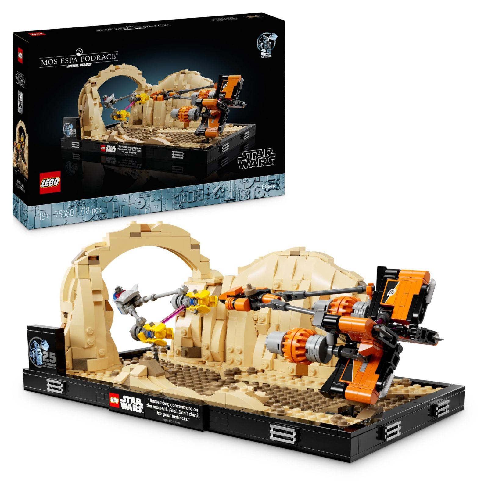 LEGO Star Wars Mos Espa Podralli – Dioraam, Komplekt Täiskasvanutele, Ohu Varju Mudel, Sisaldab Anakin Skywalkeri Podraceri, Kogumisobjekt, Kingitus Meestele ja Naistele 75380