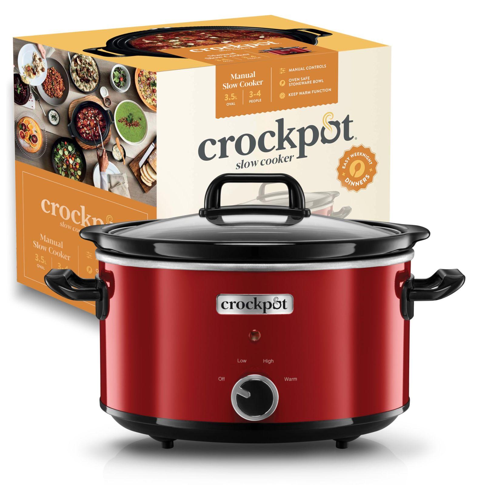 Crock-Pot aeglane keetja | 2 temperatuuriseadet + soojas hoidmise funktsioon | 3,5 liitrit (3-4 inimest) | Punane [SCV400RD]