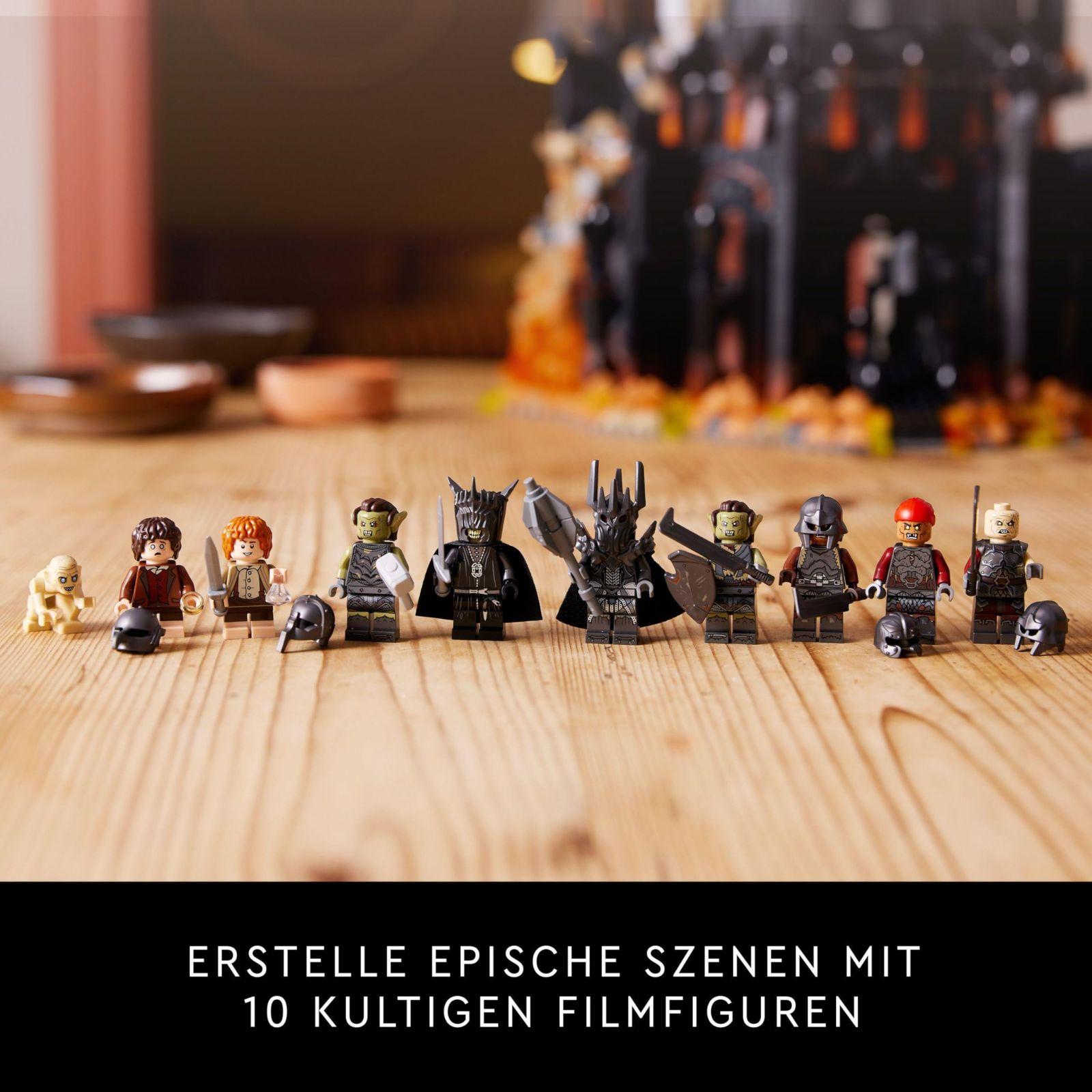 LEGO Icons Sõrmuste Isand: Barad-dûr – Komplekt täiskasvanutele minifiguuridega Sauron, Gothmog, Ork, Frodo, Sam ja Gollum – Filmi meenutus ja fännide kogumisobjekt 10333 – lisavaade
