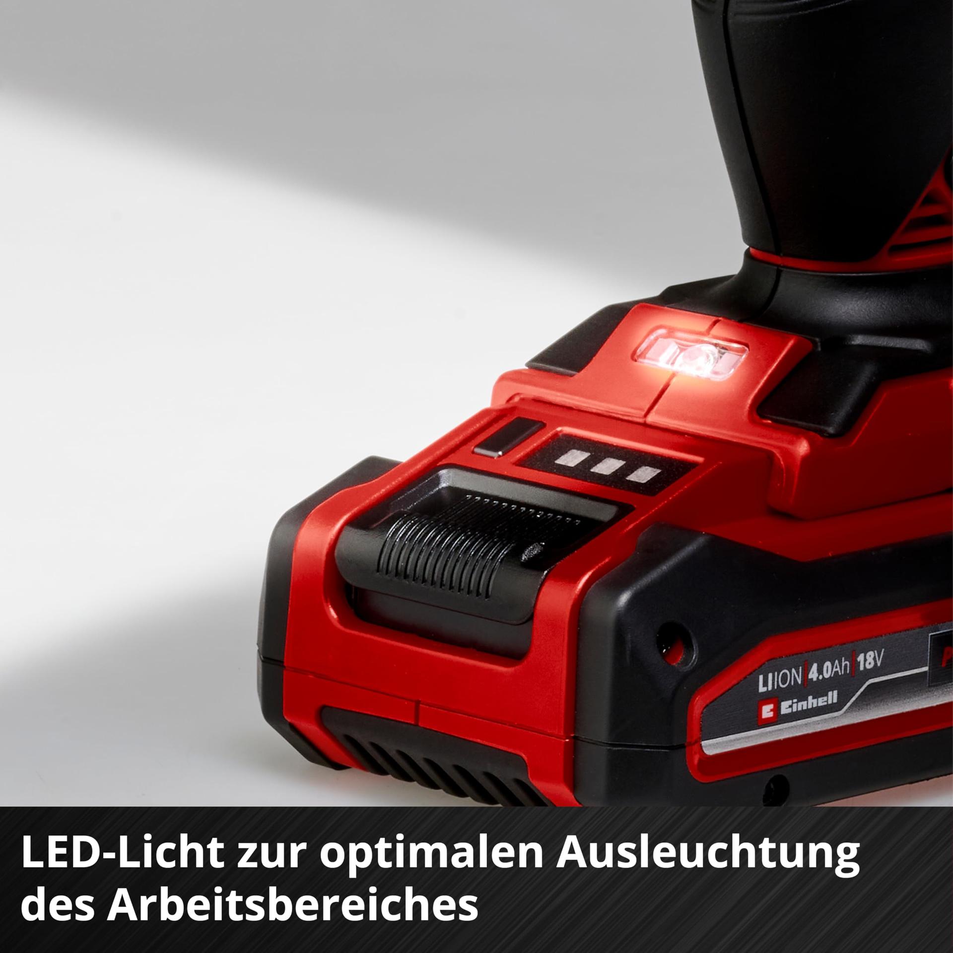 Einhell Professional akulööktrell TE-CD 18 Li-i BL Solo Power X-Change (18 V, löökfunktsioon, harjadeta, 60 Nm, 2-käiguline, 13 mm metallist padrun, LED-valgustus, ilma akuta) – pilt 7