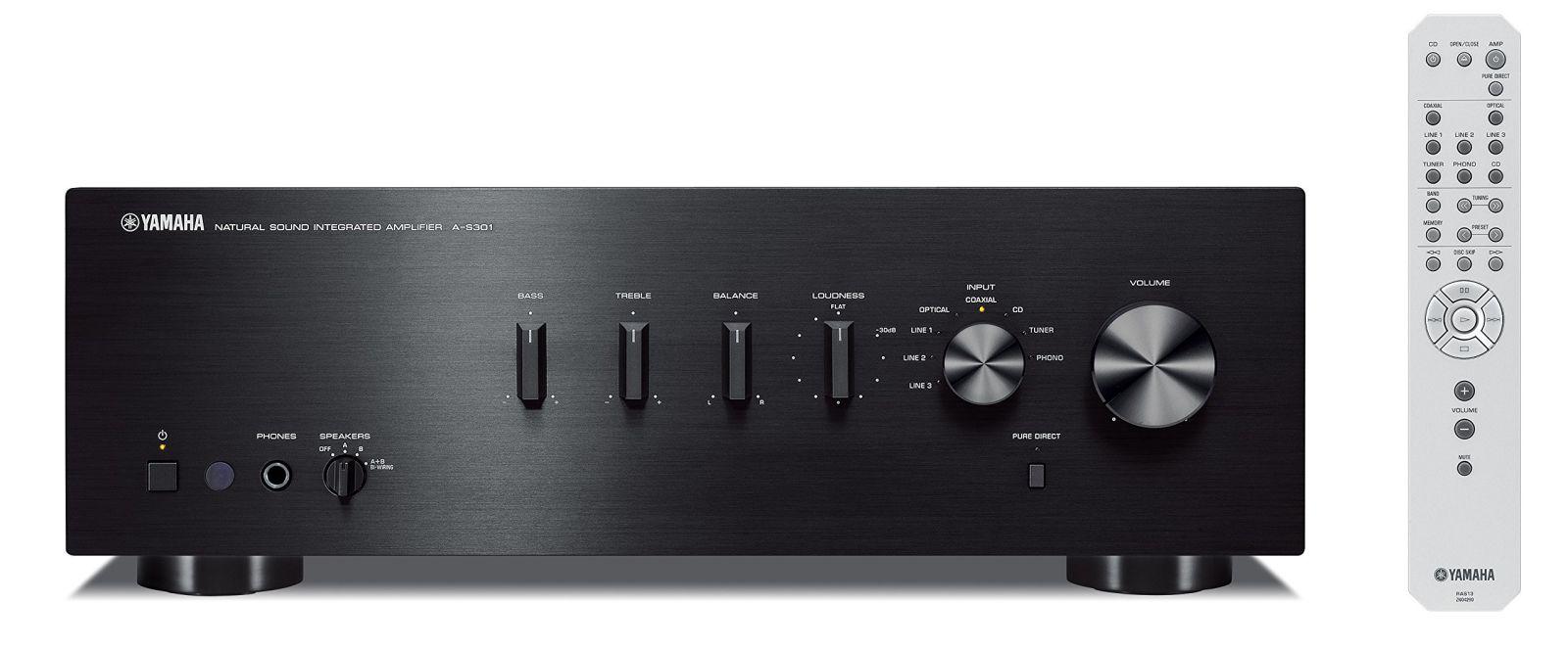 Yamaha A-S301 stereovõimendi D/A-muunduriga, must
