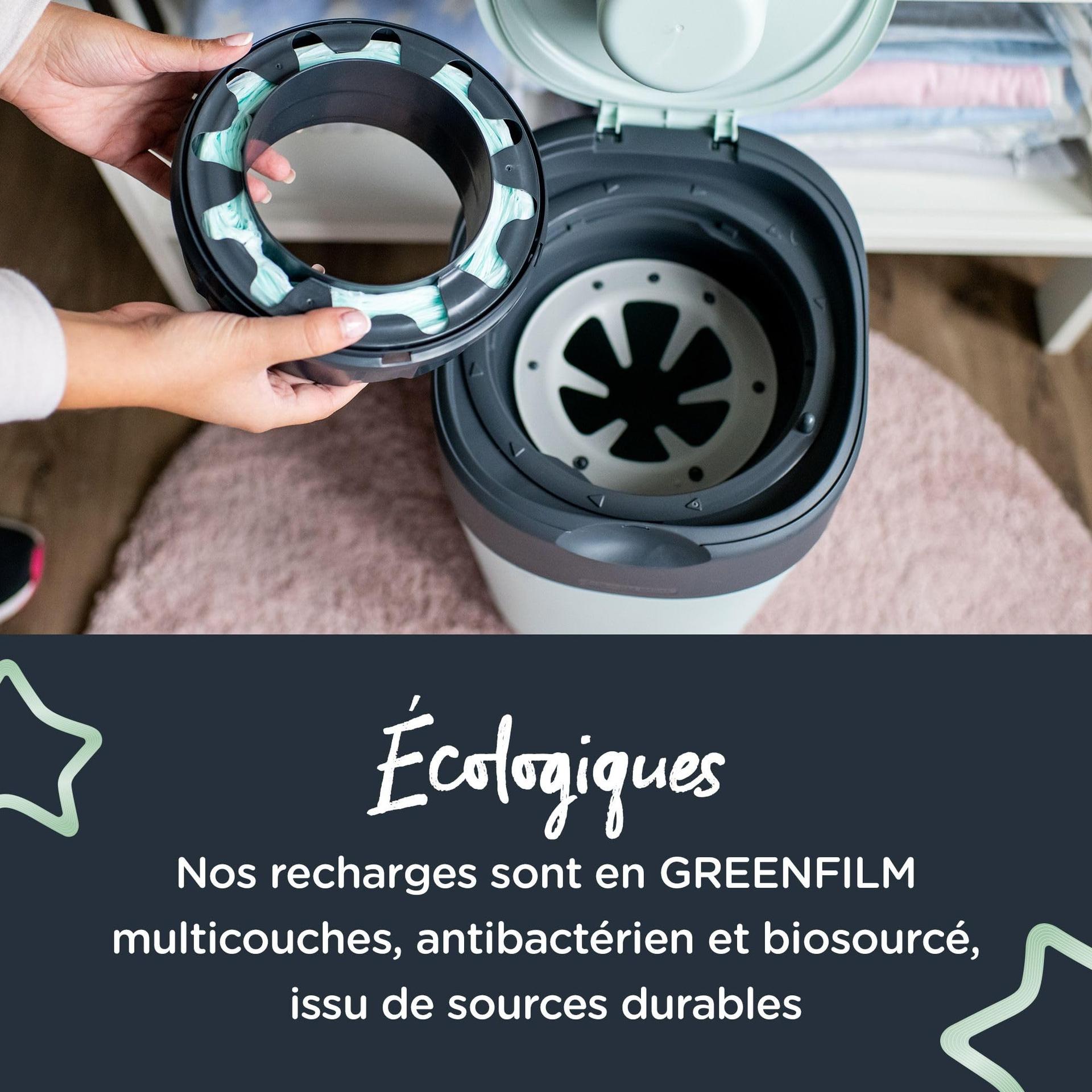 Tommee Tippee täitekassetid Twist & Click Advanced mähkmehügieenisüsteemi jaoks, antibakteriaalse GREENFILM-kilega, 12 tk komplekt – detailne vaade