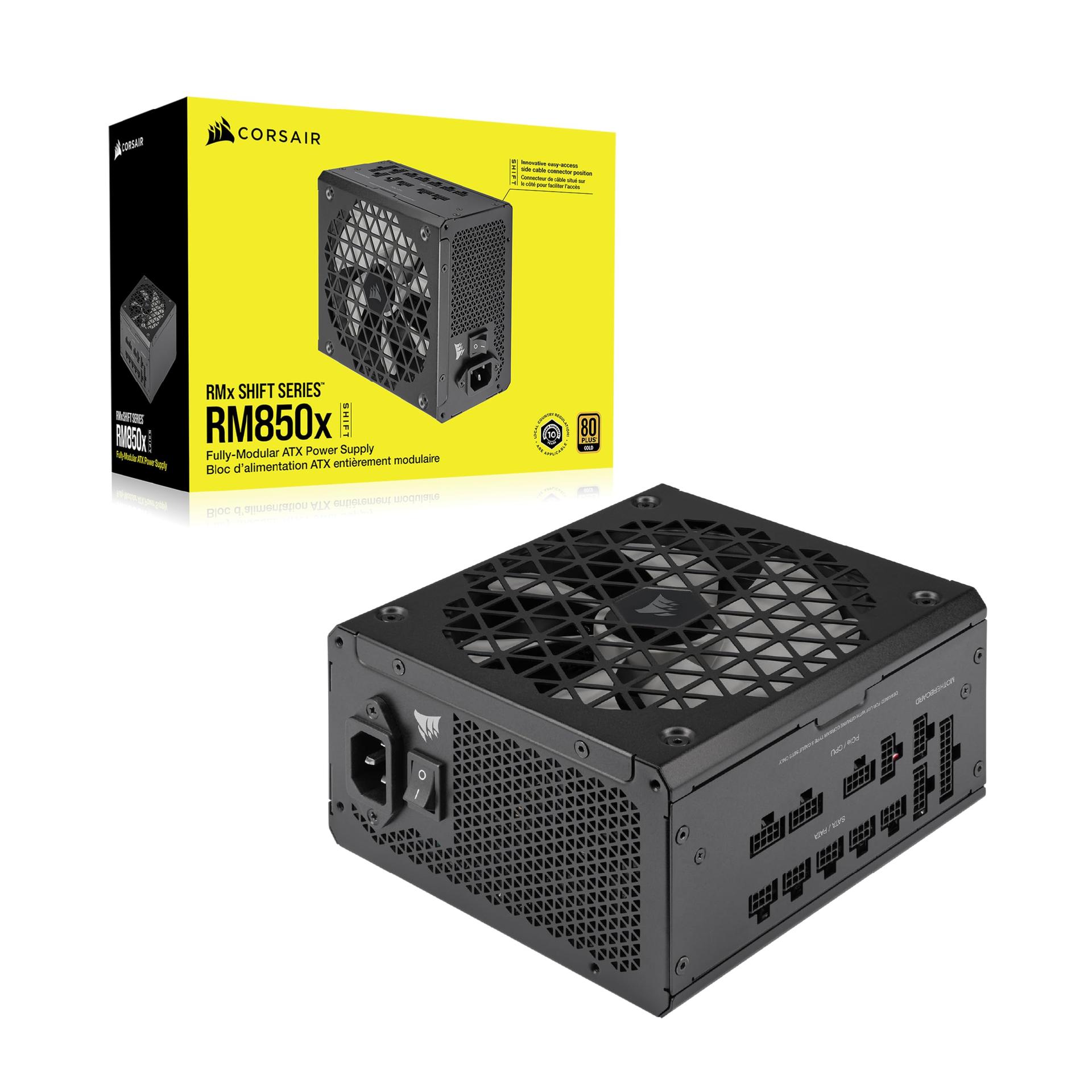 Corsair RM850x Shift täismodulaarne ATX-toiteplokk – modulaarne külgühendus – pilt 7