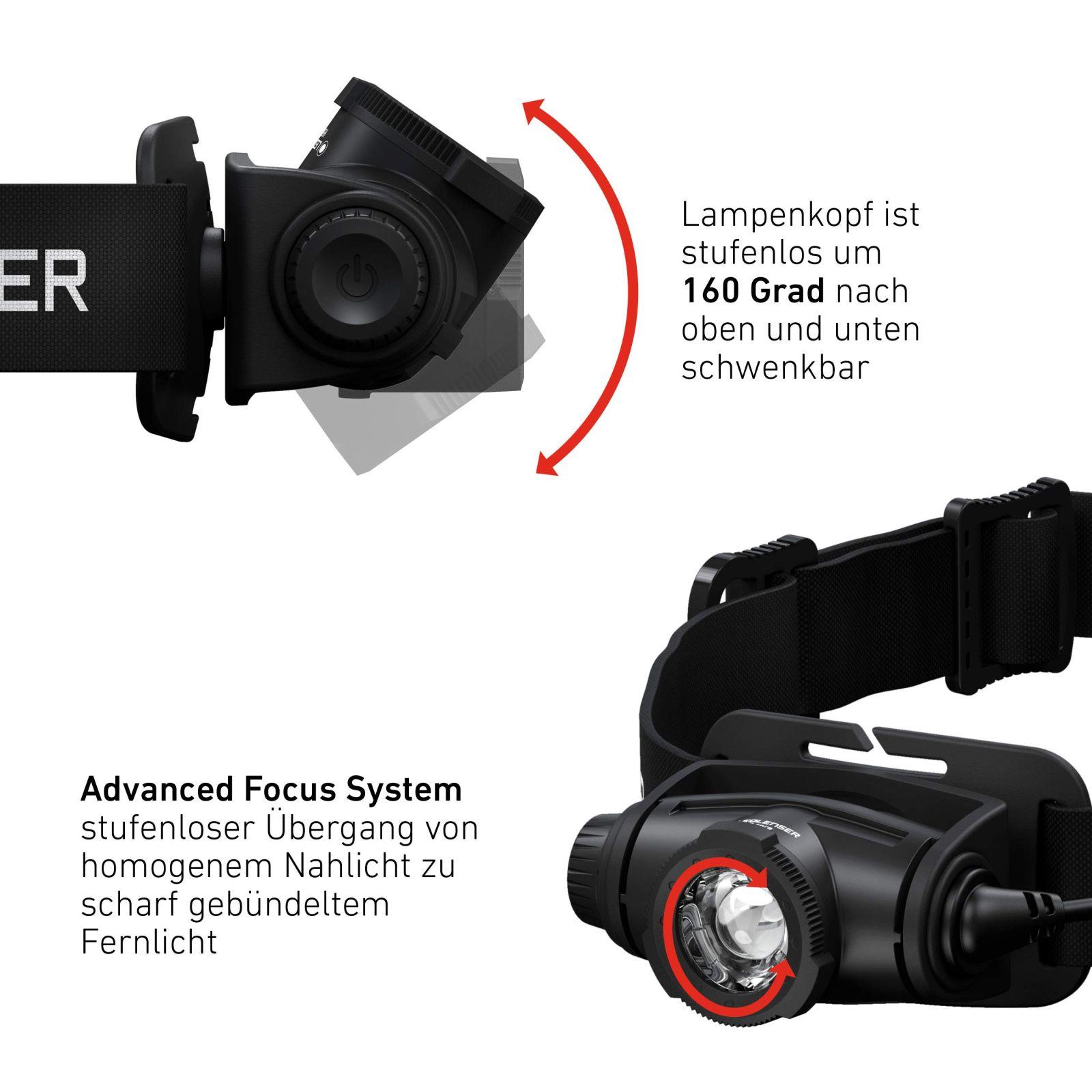 Ledlenser H5R Core pealamp LED, 500 luumenit, laetav liitiumakuga, veekindel IP67, fokuseeritav, sujuvalt hämardatav, Constant Light, valgustuskaugus 200m, USB magnetlaadimiskaabel – kasutusnäide