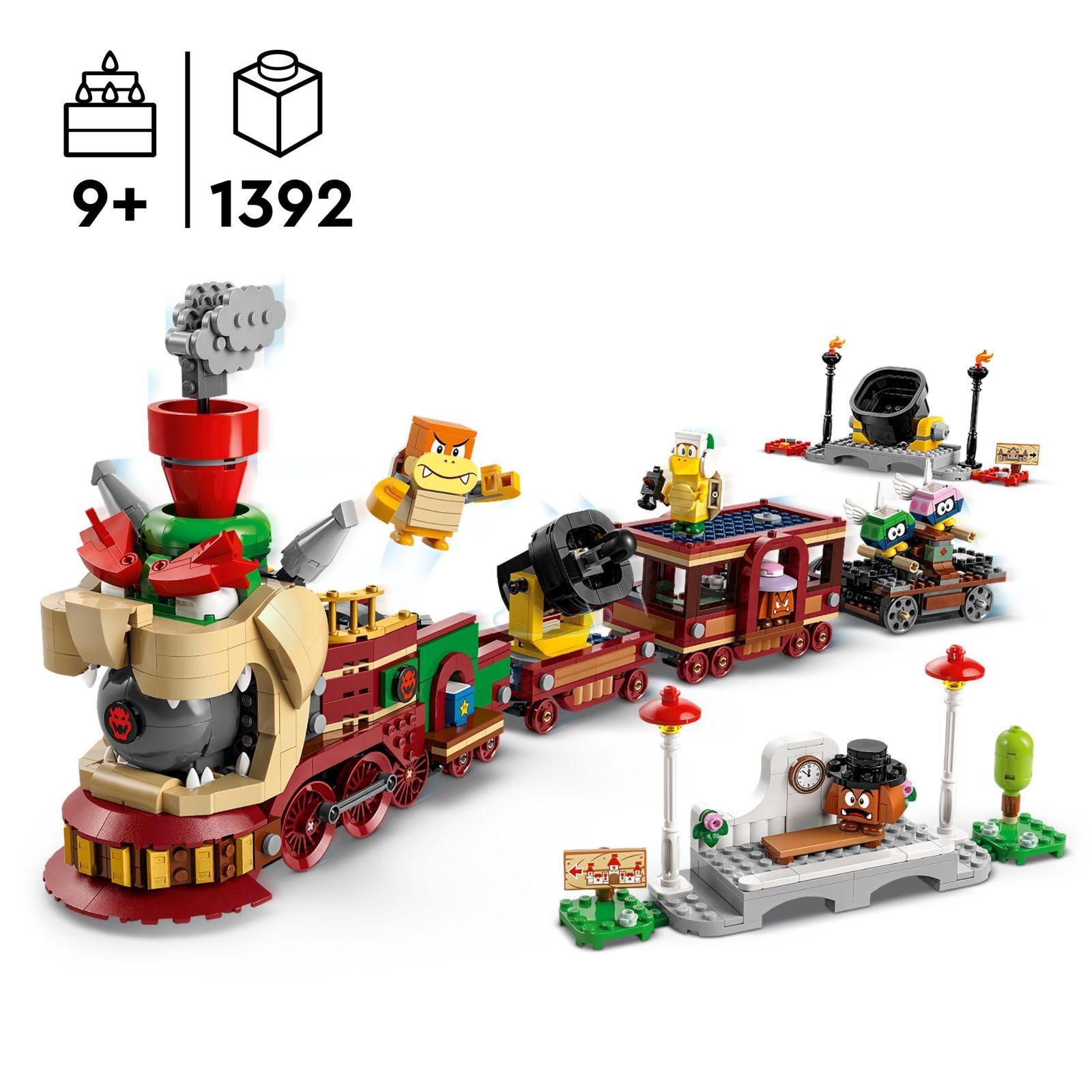 LEGO Super Mario Bowseri Kiirrong – Seiklusmängukomplekt lastele, Hammer-Brüder, 2 Gumbat ja 2 Parapunkte, Nintendo kingitus poistele, tüdrukutele ja mängusõpradele 71437 – pakend ja tarvikud