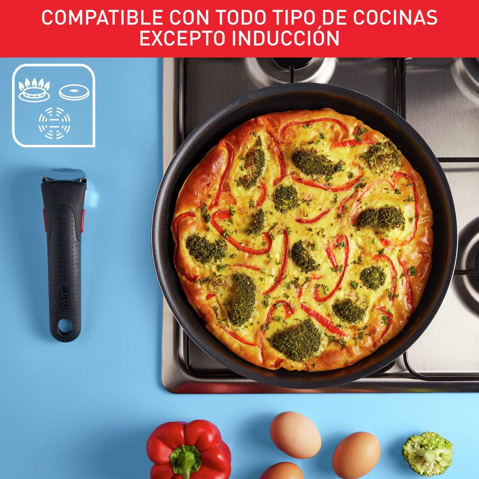 Tefal Ingenio Easy On pannide komplekt, 3 panniga ja eemaldatava käepidemega, 22/24/26 cm, mittenakkuv kate, mitte induktsioonile sobiv, Thermo-Signal, ahjukindel – lisavaade
