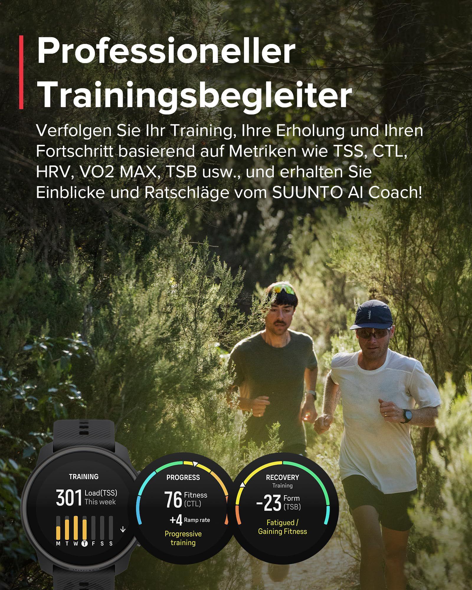 SUUNTO Race S spordikell AMOLED puuteekraaniga, kahetasemeline GPS, HRV & une jälgimine, AI-põhine treeningplaan, tasuta võrguühenduseta kaardid, 50m veekindel – kasutusnäide