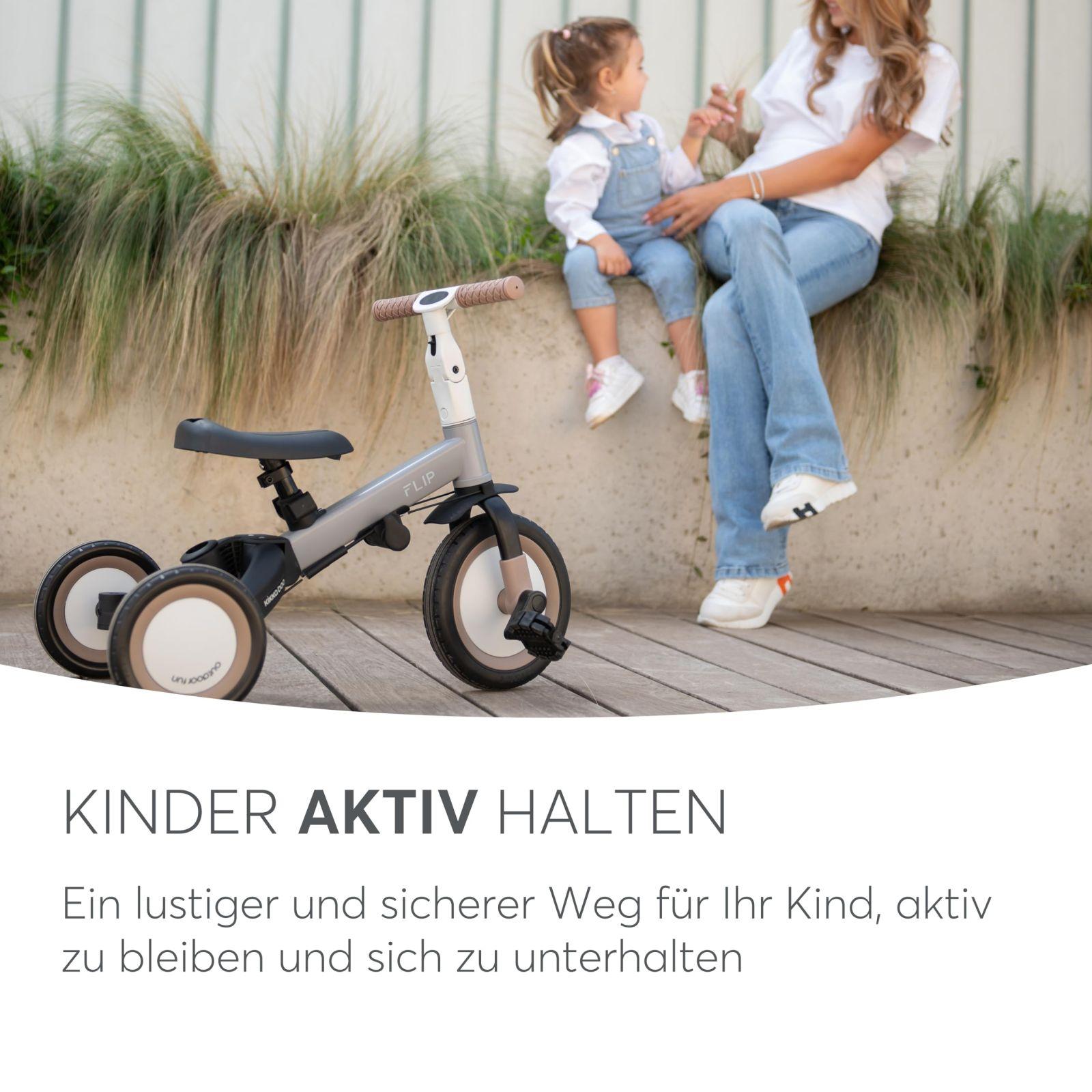 KikkaBoo FLIP 5-ühes Kolmerattaline Jooksuratas, Lasteratas 1 kuni 5-aastastele, Lükatav ja Kohandatav Kolmerattaline Ratas, Roheline – pilt 7
