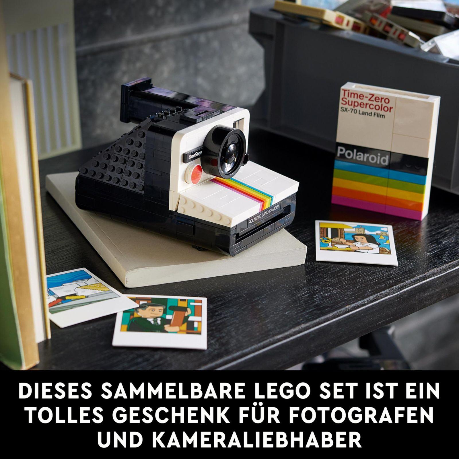 LEGO Ideas Polaroid OneStep SX-70 Kaamera Komplekt Täiskasvanutele, Autentsete Detailidega Kogumisobjekt, Loominguline Tegevus ja Fotograafia Kingitus Meestele, Naistele ja Teismelistele 21345 – pilt 8