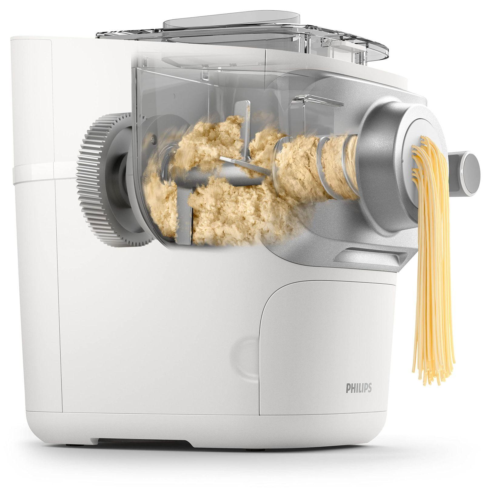 Philips Noodlimasin Series 7000 – ProExtrude-tehnoloogia, Täisautomaatne, Täiuslik segamistehnoloogia, 6 vormketast, Valge (HR2660/00) – pakend ja tarvikud