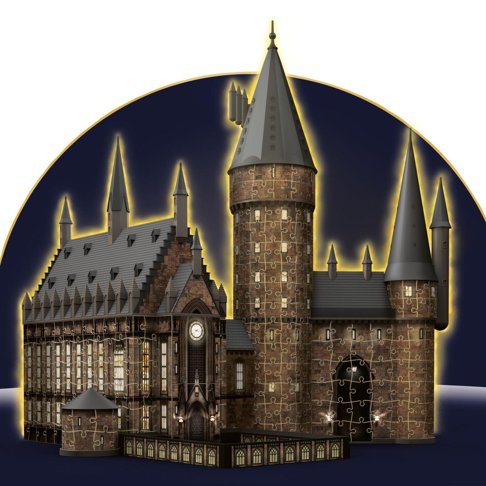 Ravensburger 3D Pusle 11550 – Harry Potteri Sigatüüka Loss – Suur Saal – Ööversioon – Valgustusega Suur Saal kõigile Harry Potteri fännidele alates 10. eluaastast – lisavaade