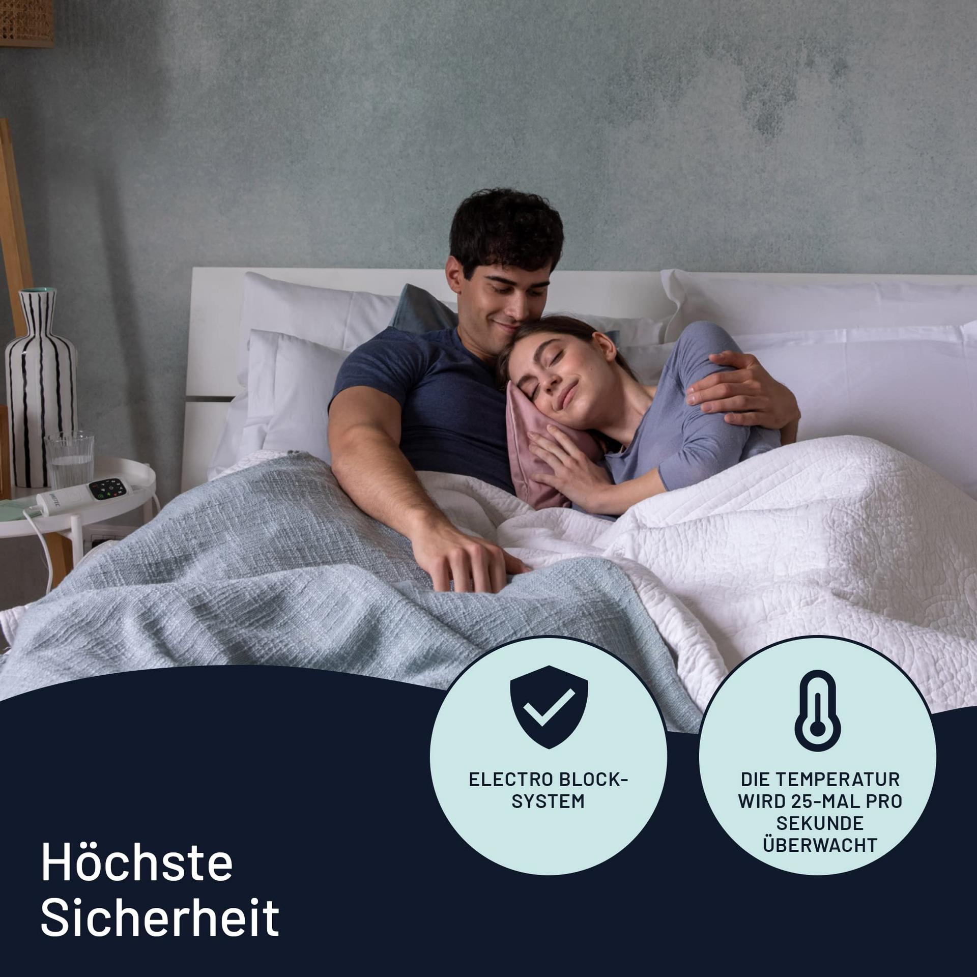 Imetec Scaldasonno Adapto Maxi Elektriline Soojendav Madratsikate, 195×90 cm, Reguleeritav Temperatuur, Kiire Kuumenemine, Hüpoallergeenne Kangas – pilt 7
