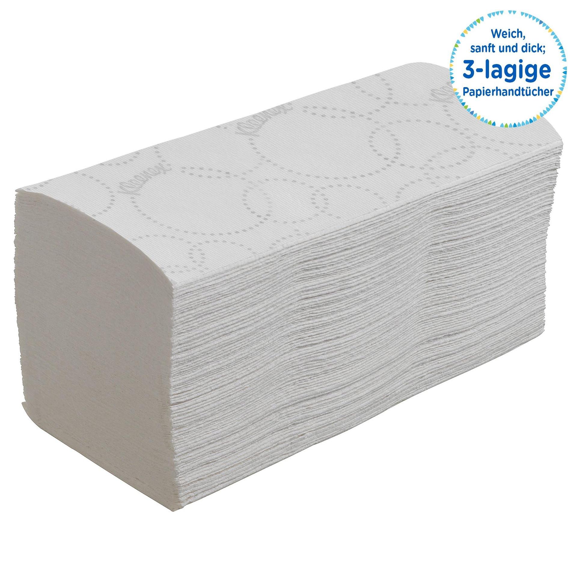 Kleenex Ultra paberist käterätikud Interfold-voldiga 6710 – 3-kihilised paberist kätepaberrätikud V-voldiga – 15 pakki x 96 käterätikut (kokku 1 440), pehmed, mugavad, ülima imavusega ja rebenemiskindlad – lisavaade