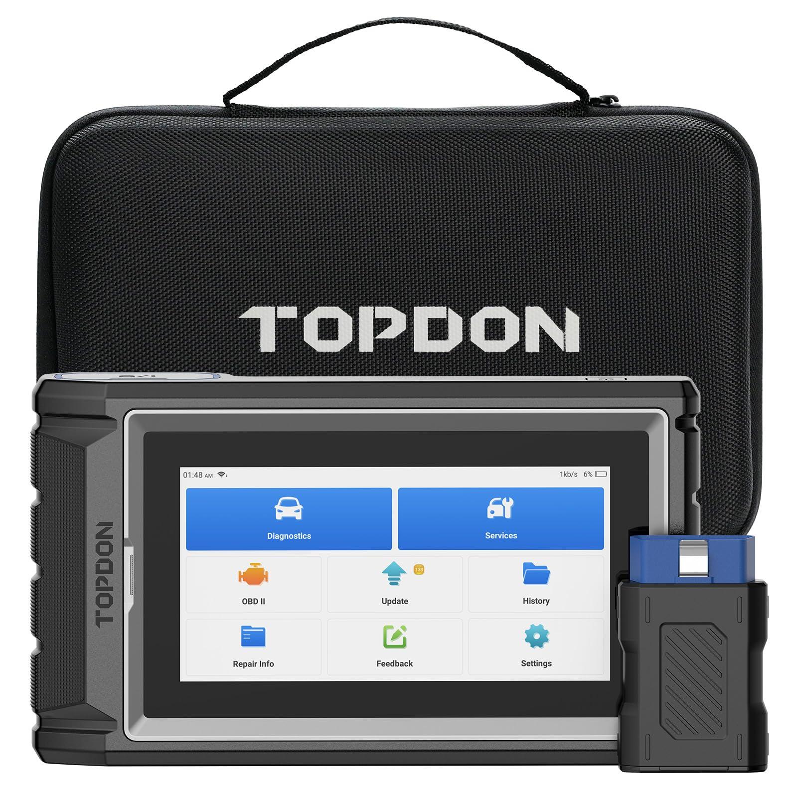TOPDON OBD2 diagnostikaseade ArtiDiag800BT, kõik süsteemidiagnostikad & 28 hooldusfunktsiooni, OBD2 skanner kõigile sõidukitele, 2 aastat tasuta uuendusi, juhtmevaba ühendus, FCA/CAN-FD tugi