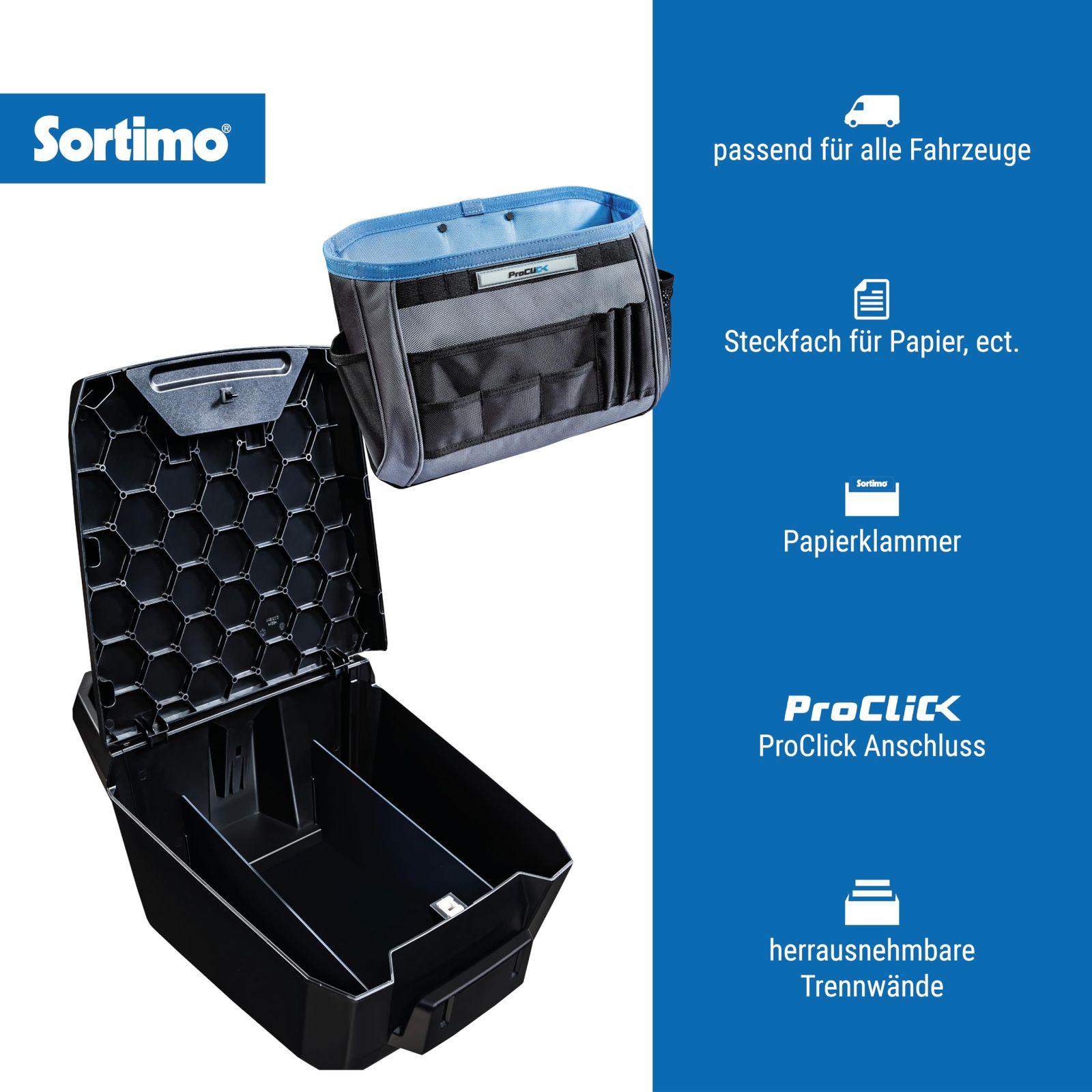 Sortimo AutoAssistent + Kontoriorganiseerija – Komplekt, Must/Sinine/Hall – detailne vaade