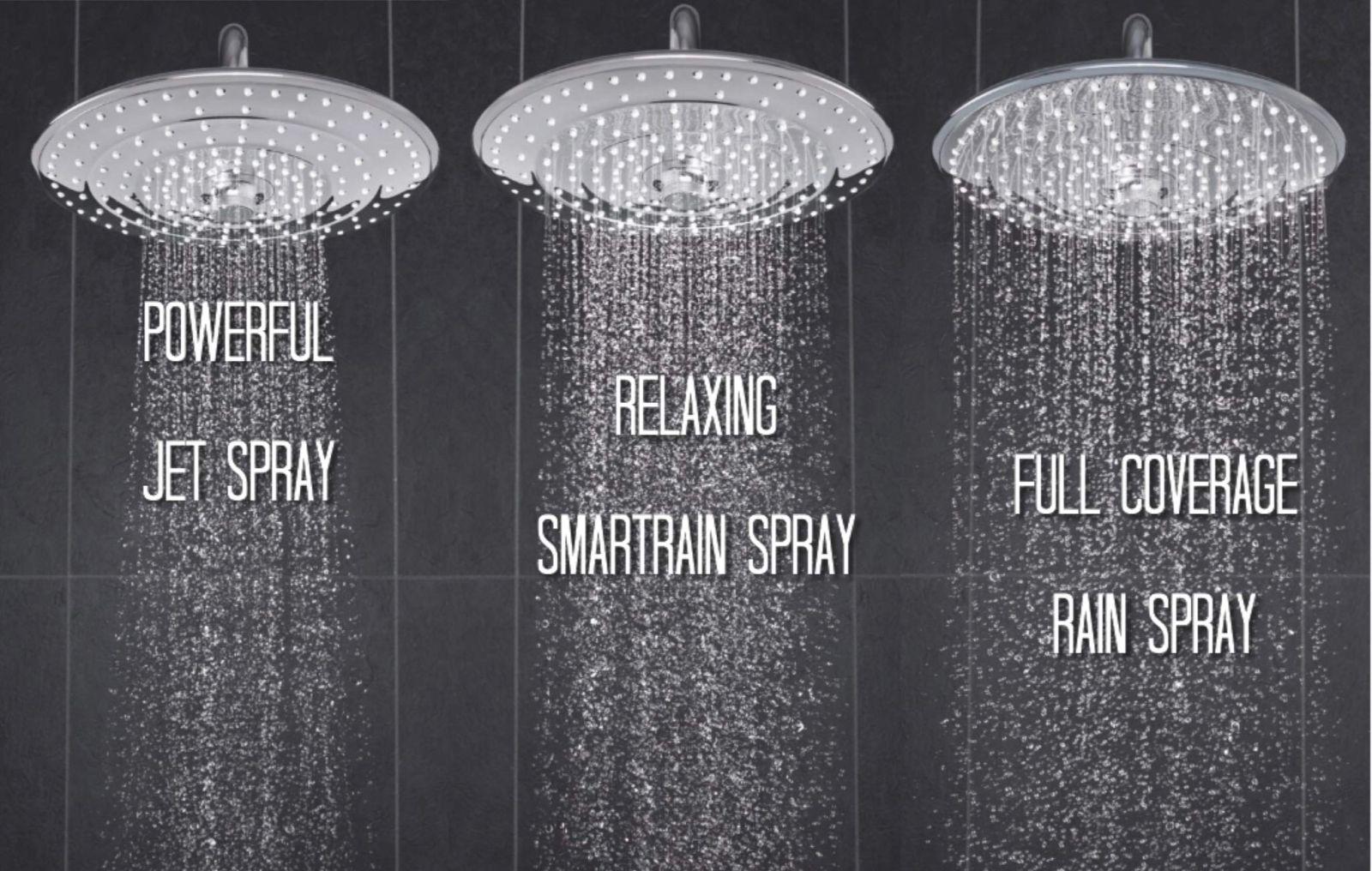 GROHE Euphoria 260 duššipea (3 pihustusrežiimi, kriimustuskindel, lihtne hooldada, lihtne paigaldada), kroom, 26455000 – kasutusnäide