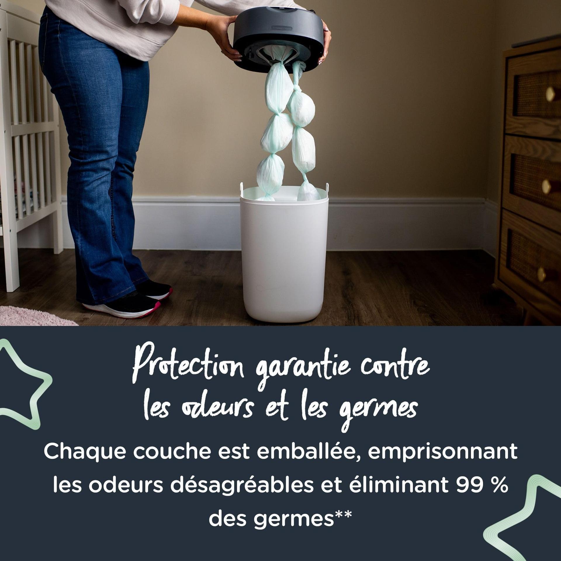 Tommee Tippee täitekassetid Twist & Click Advanced mähkmehügieenisüsteemi jaoks, antibakteriaalse GREENFILM-kilega, 12 tk komplekt – kasutusnäide