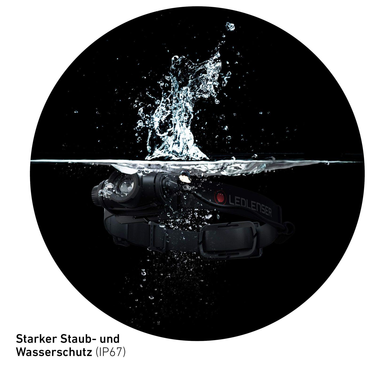Ledlenser H5R Core pealamp LED, 500 luumenit, laetav liitiumakuga, veekindel IP67, fokuseeritav, sujuvalt hämardatav, Constant Light, valgustuskaugus 200m, USB magnetlaadimiskaabel – pilt 8