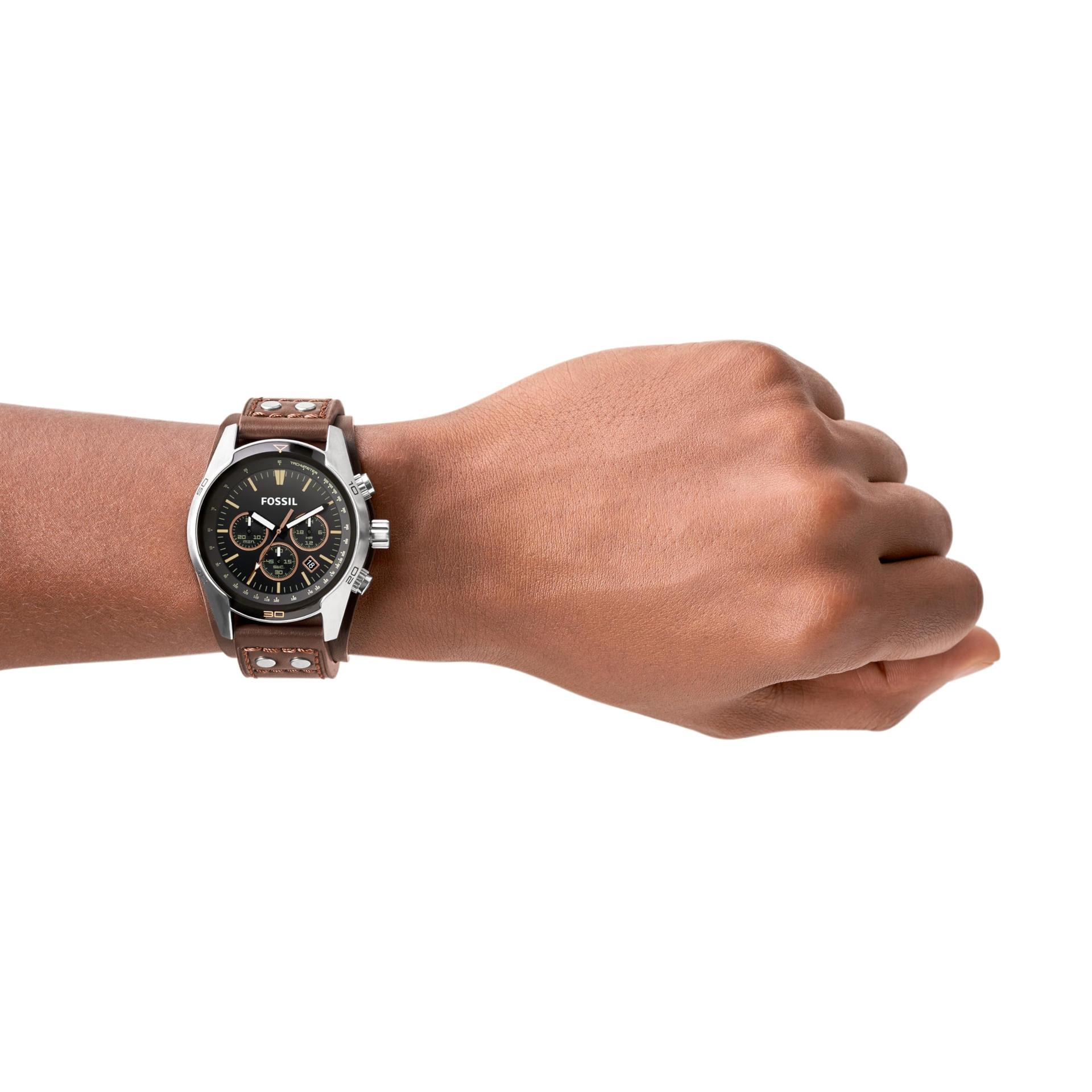 Fossil Coachman meeste käekell, kronograaf mehhanismiga, roostevabast terasest või nahkrihmaga, must, 44MM – pilt 6