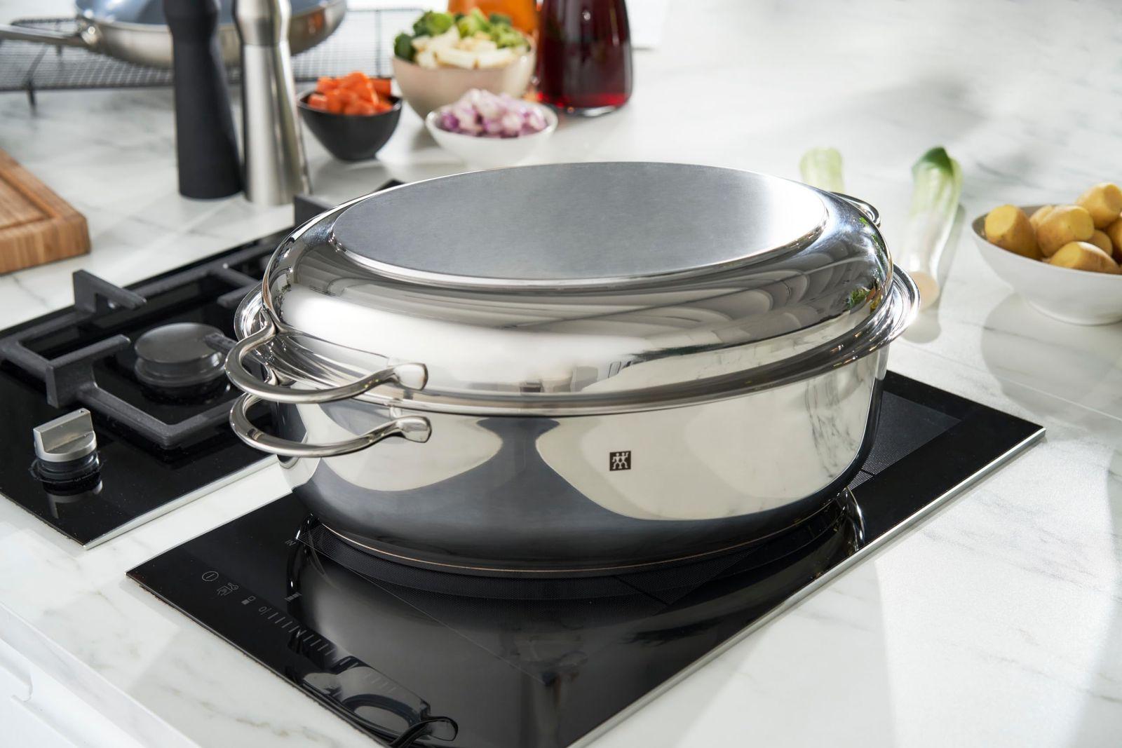 ZWILLING Plus ahjuvorm kaanega, induktsioonisobiv, roostevaba teras, 8,5 liitrit, hõbedane, 38 cm – pilt 7