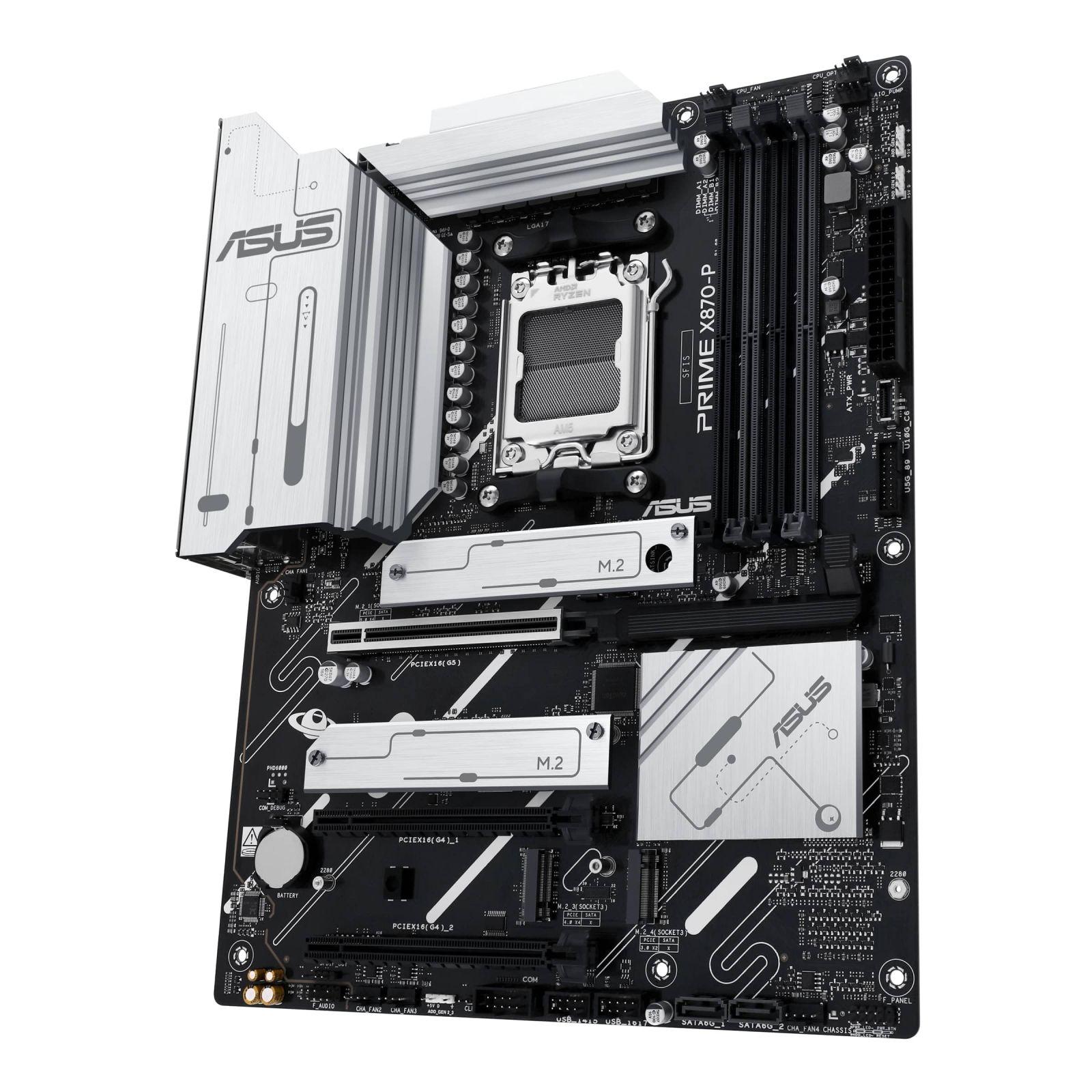 ASUS PRIME X870-P Emaplaat AM5 (AMD, ATX, PCIe 5.0, DDR5, 14+2+1 Toiteetapid, 4x M.2, 2,5Gb Ethernet, USB-C 40Gbps) – pilt 6