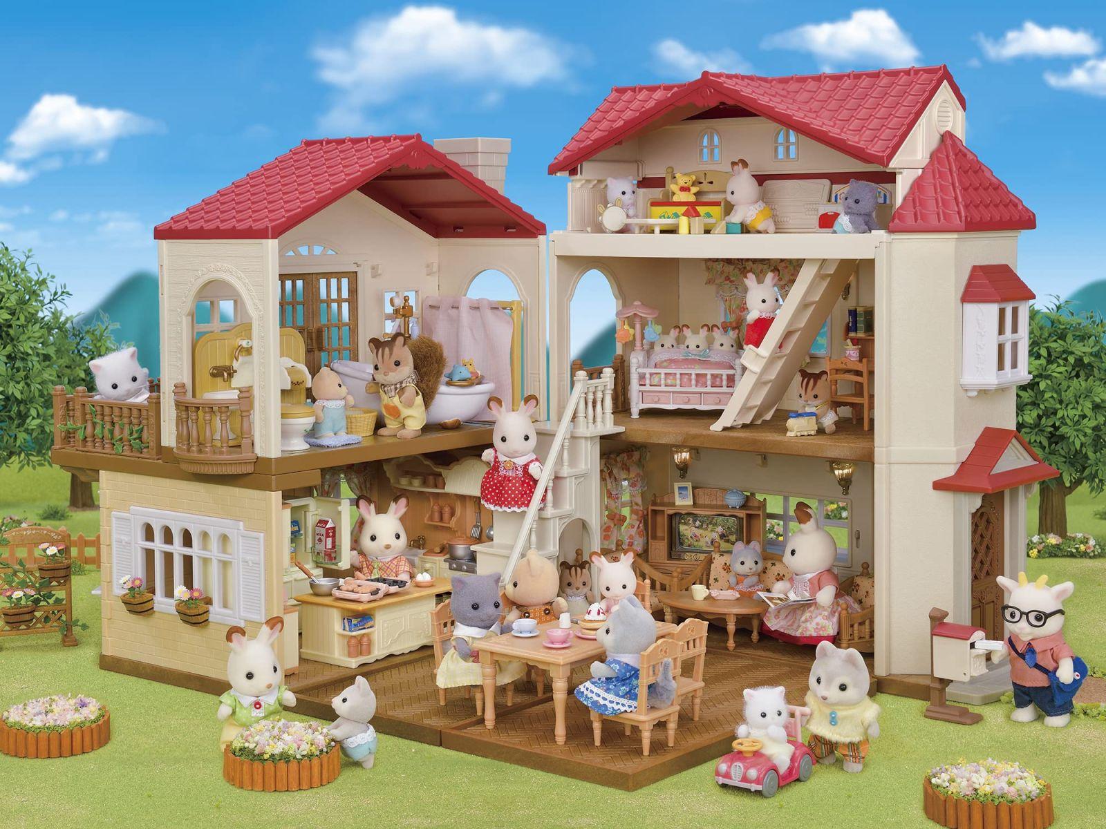 Sylvanian Families 5716 Linnamaja katusekambriga – detailne vaade