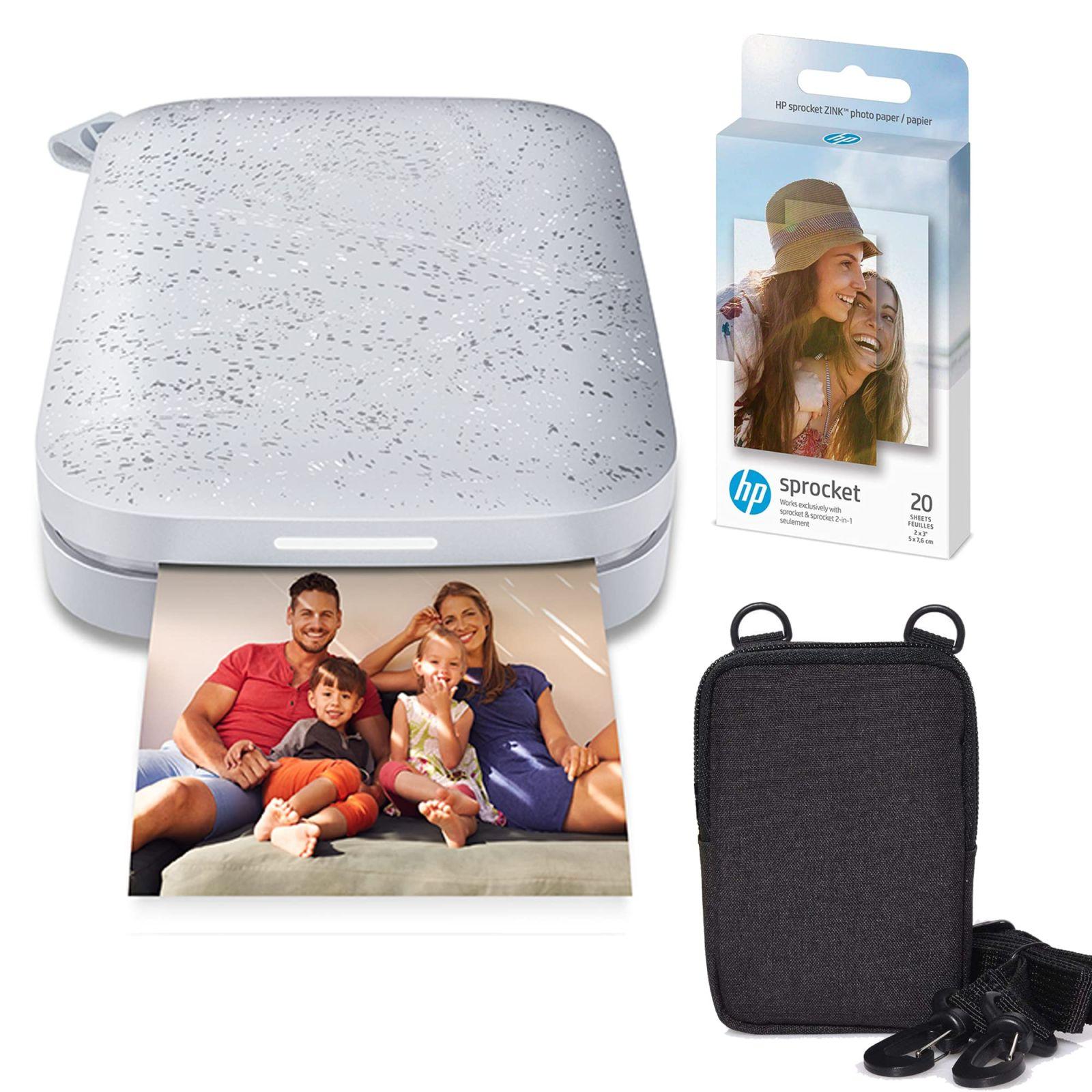 HP Sprocket kaasaskantav 2×3 tolline kiirfotoprinter (valge) Zink-paberikomplekt