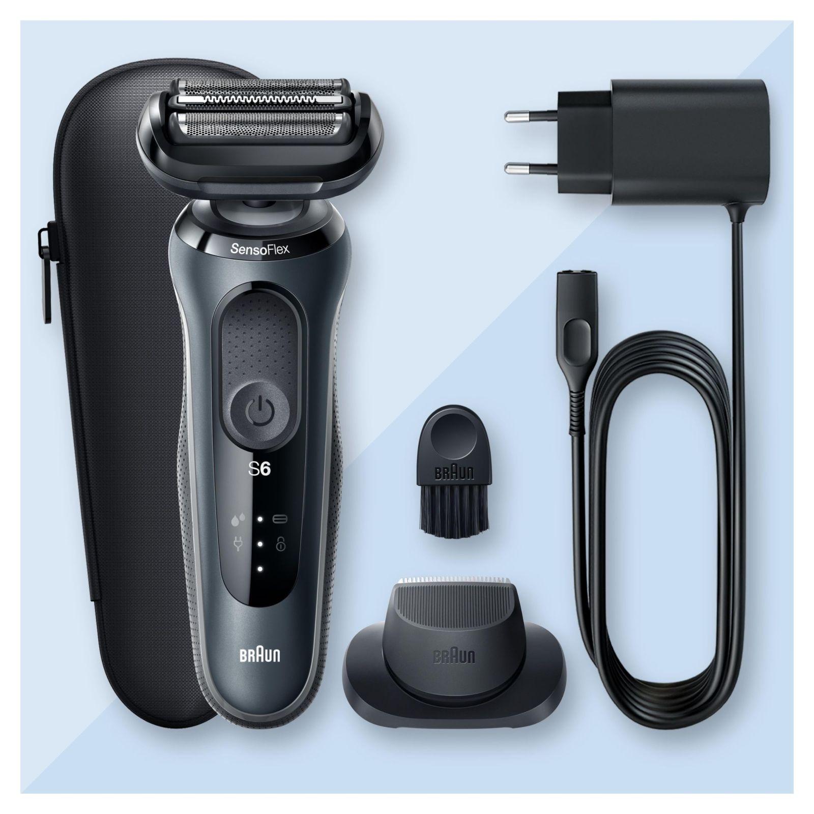 Braun Series 6 elektriline pardel EasyClick kinnitusega, SensoFlex meeste raseerija, täpsustrimmer, märg- ja kuivkasutus, kingitus meestele, valmistatud Saksamaal, 61-N1200s, hall – pilt 7