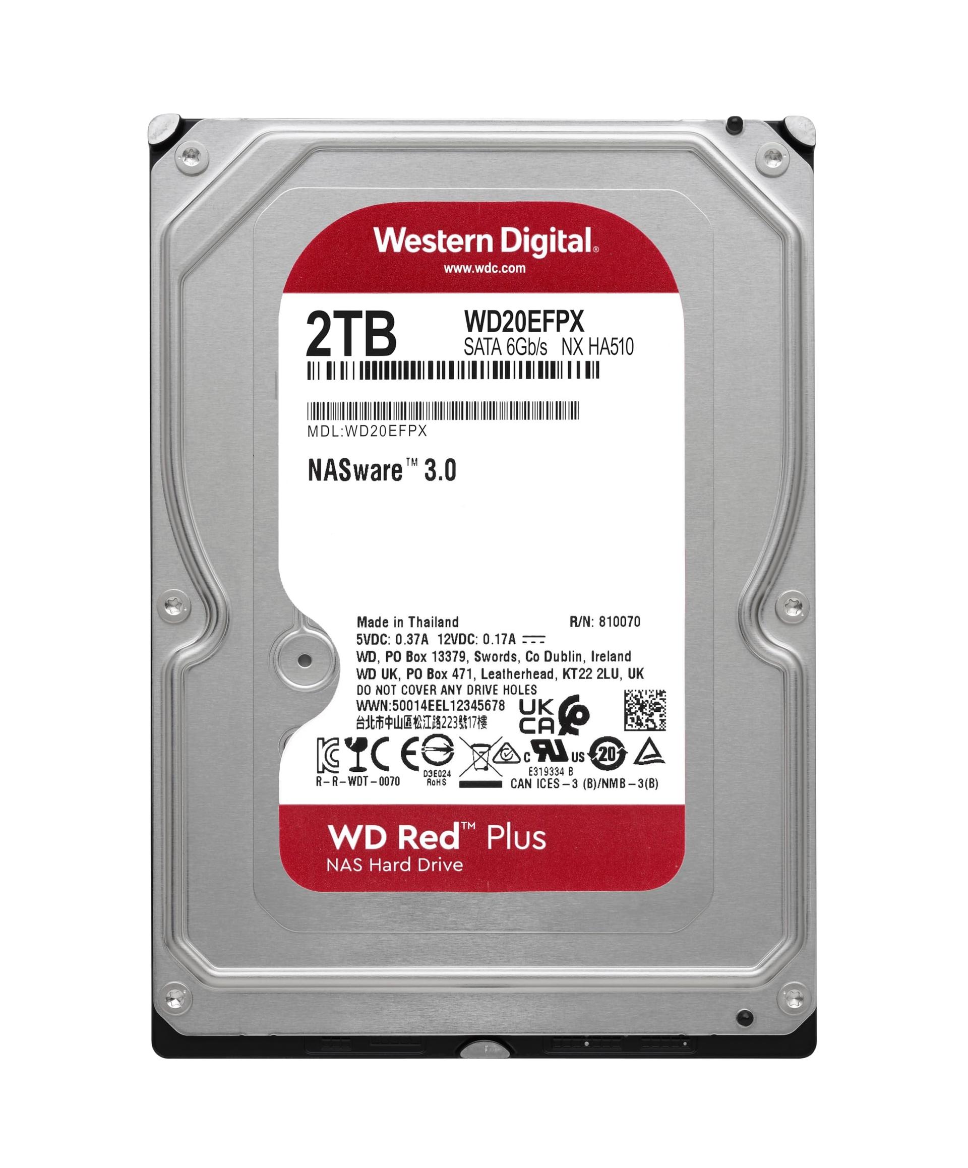WD Red Plus 2TB NAS 3.5" Sisemine Kõvaketas - 5400 RPM
