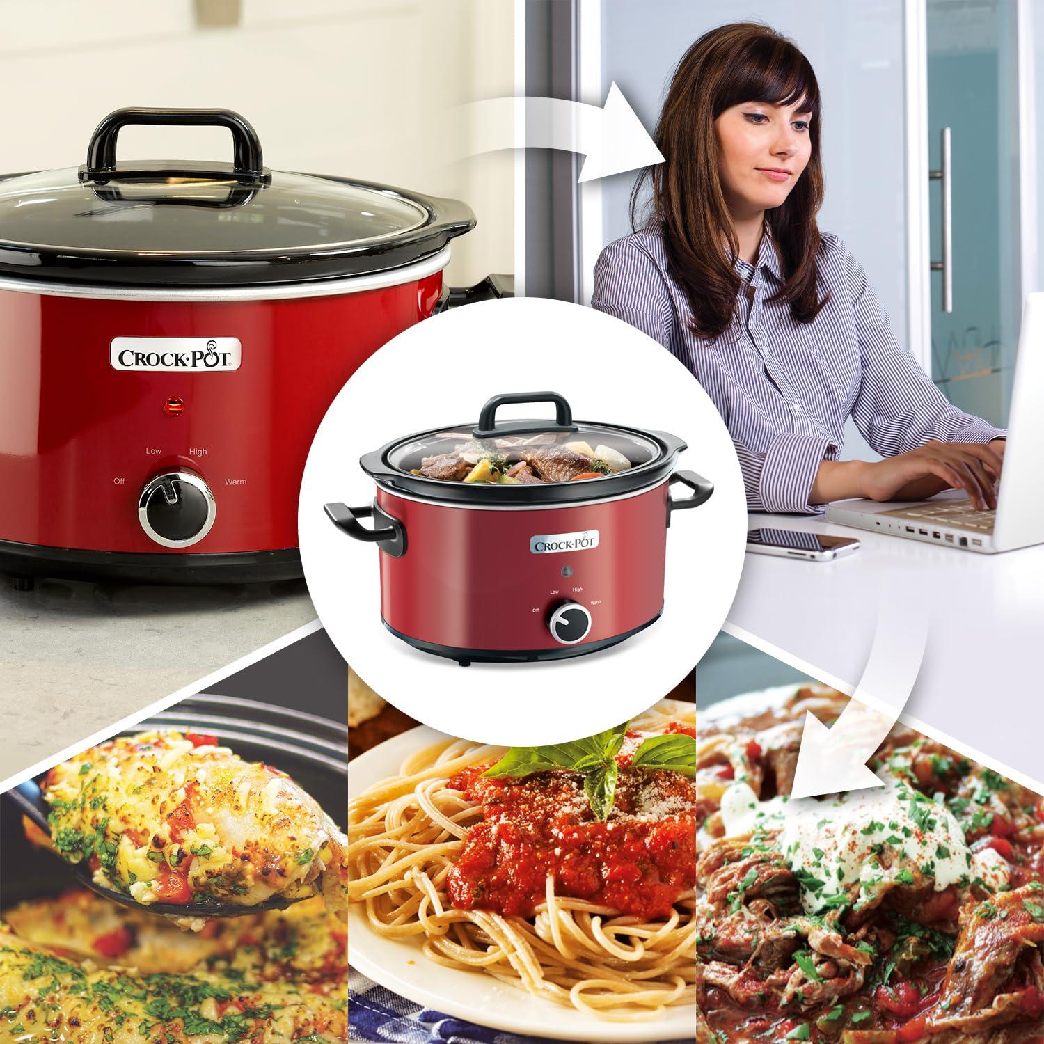 Crock-Pot aeglane keetja | 2 temperatuuriseadet + soojas hoidmise funktsioon | 3,5 liitrit (3-4 inimest) | Punane [SCV400RD] – pilt 6