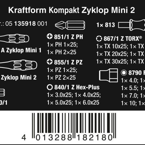 Wera 05135918001 Kraftform Kompakt Zyklop Mini 2