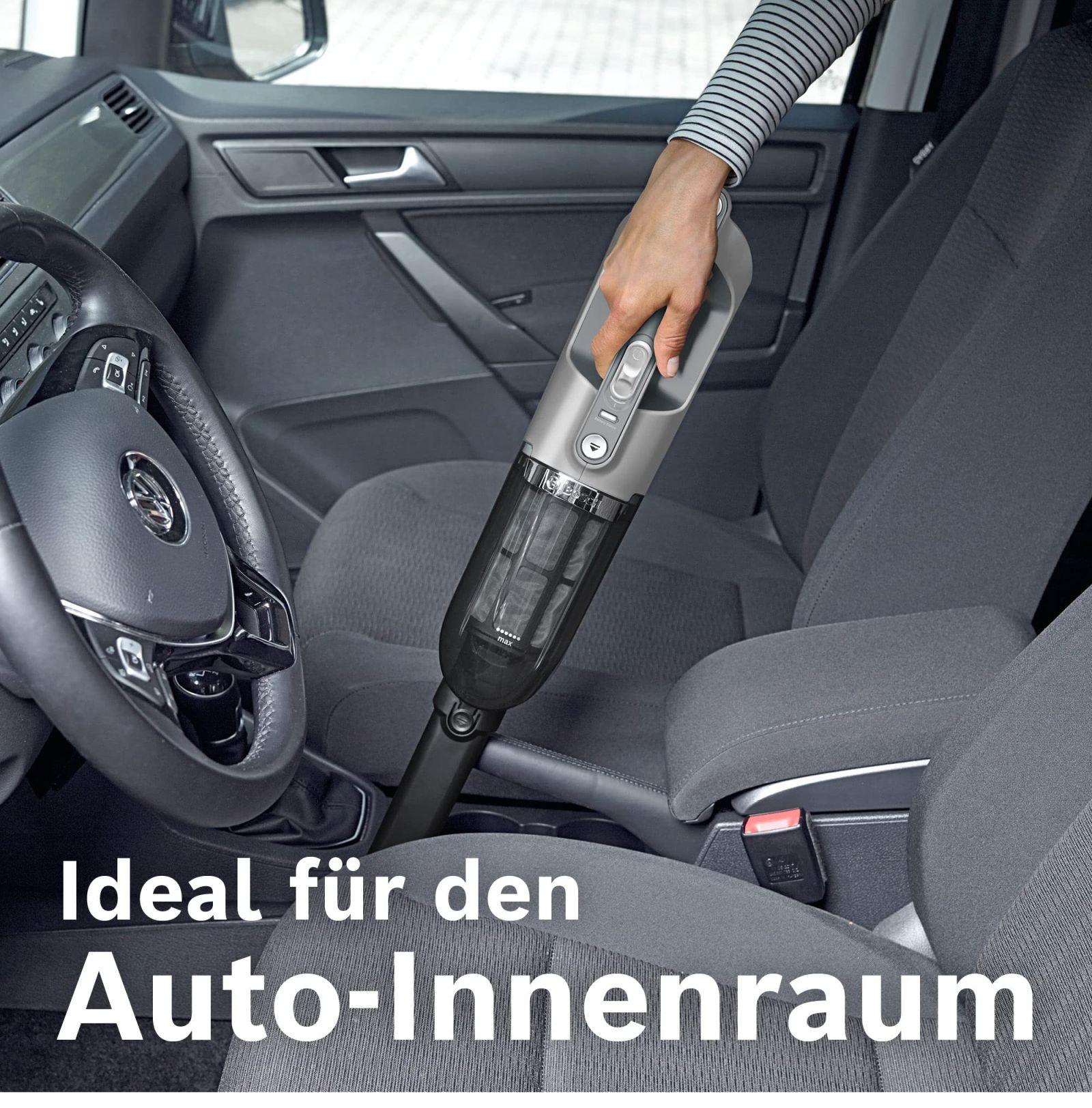Bosch juhtmevaba varstolmuimeja Flexxo 2in1 Serie 4 BBH3K2801, käsitolmuimejaga, kotivaba, suur imemisvõimsus, pikk tööaeg, LED-valgustusega otsik, kõikidele põrandatüüpidele, hõbedane – pilt 9